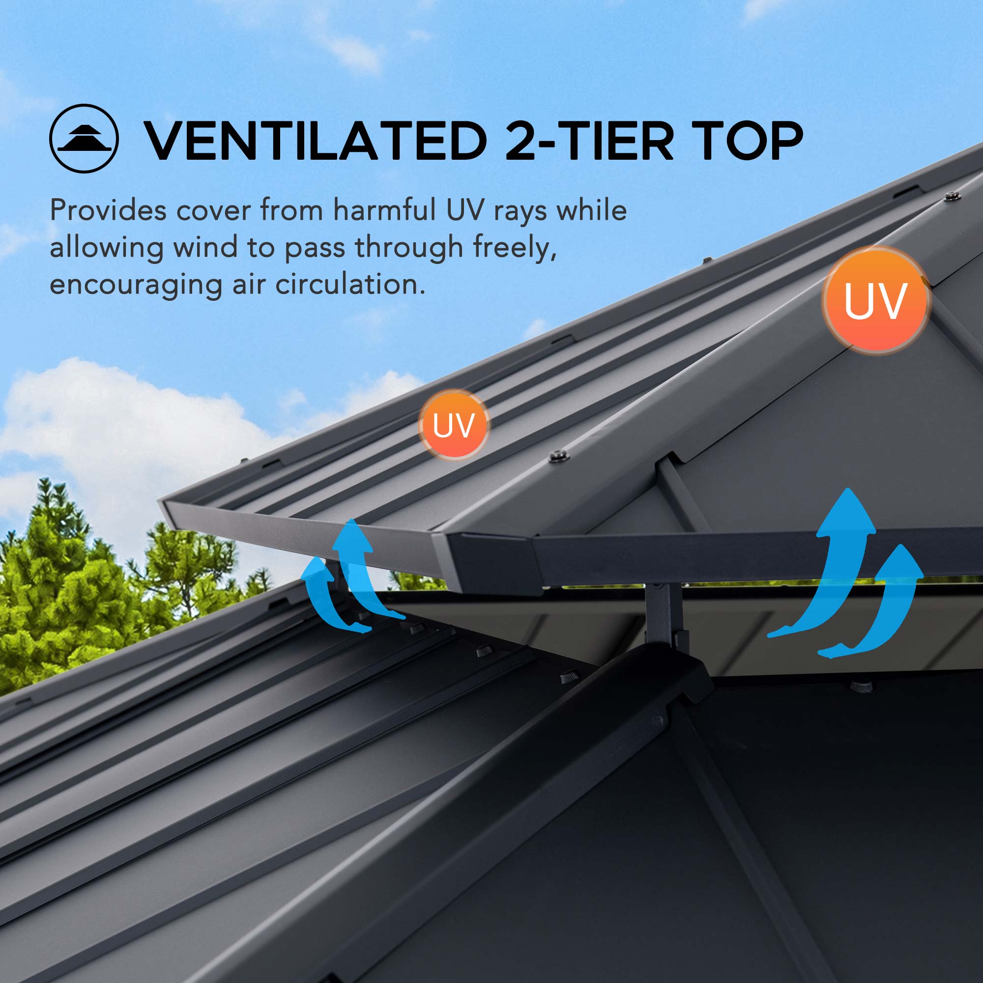Sunjoy A102007771 Wood-Resin-Gazebos - View #4