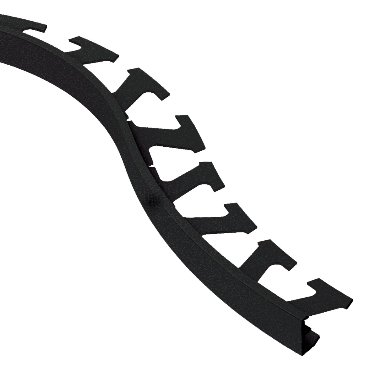Schluter Systems R/A100MGS Schiene-Radius 0.375-in W x 98.5-in L Matte Black Textured Color-Coated Aluminum Aluminum L-angle Tile Edge Trim