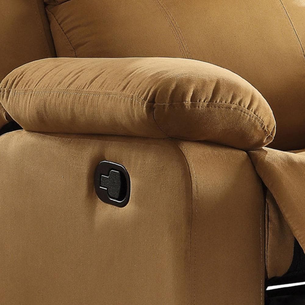 Benzara Brown Faux Leather Upholstered Recliner With Lift Assistance In The Recliners Department