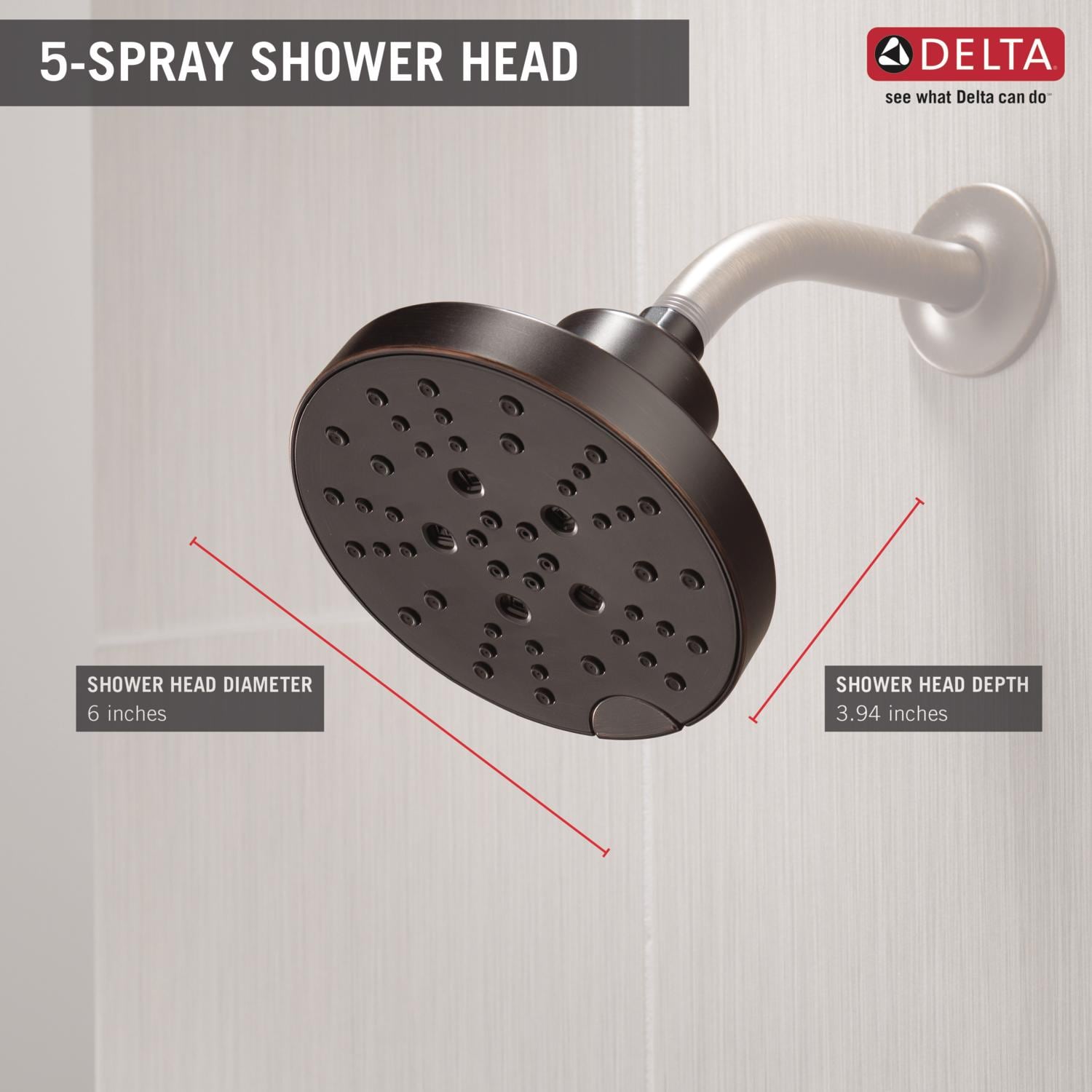 Delta 52668-RB Fixed-Showerhead - View #3
