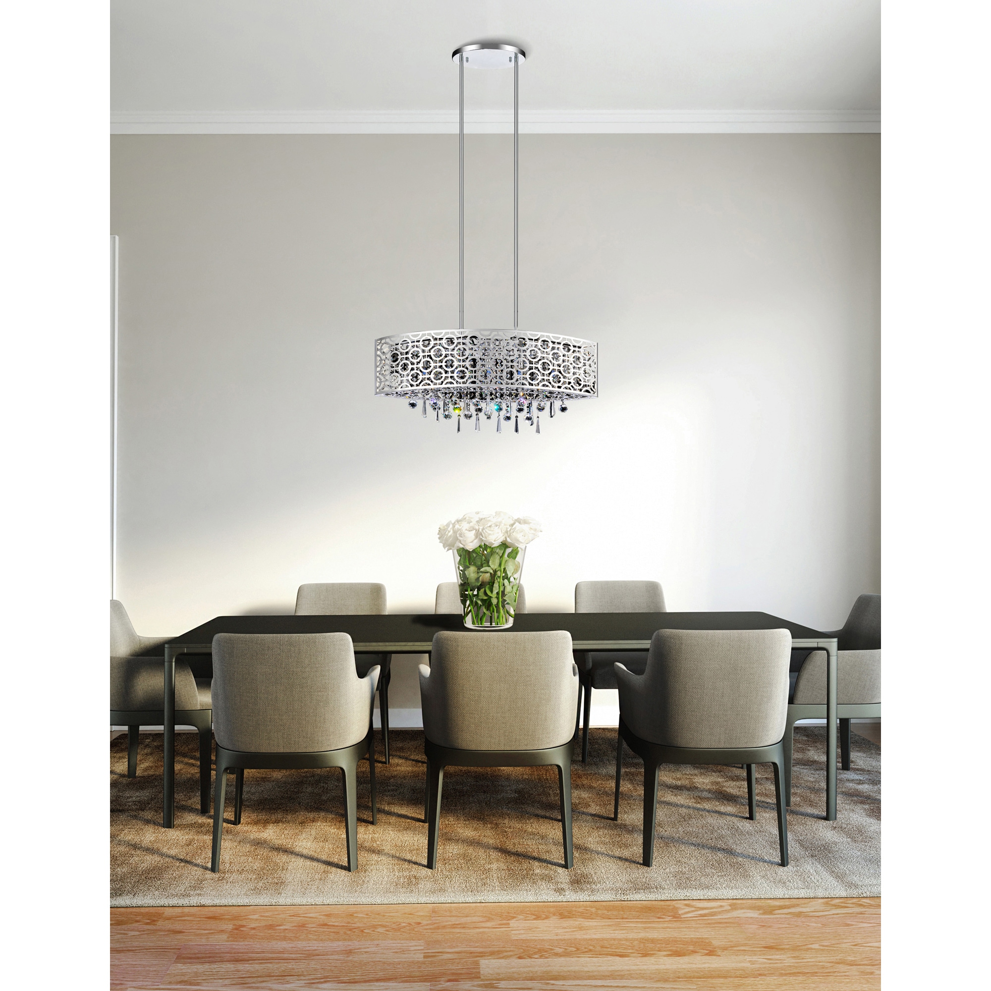 CWI Lighting Galant 5-Light Chrome Modern/Contemporary Chandelier in ...