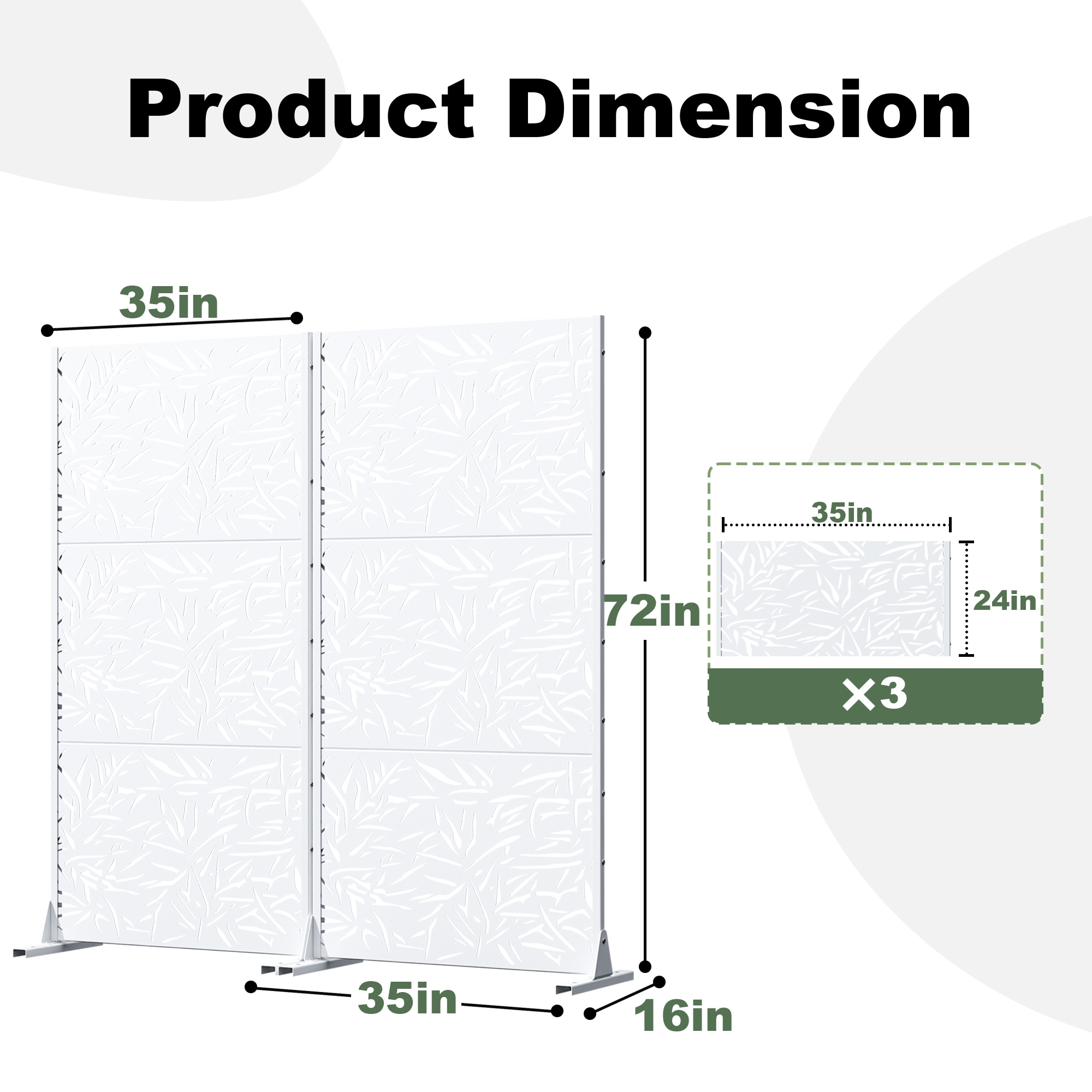 Misty Moon LW0409-OPS-PF261 Outdoor-Privacy-Screen - View #3