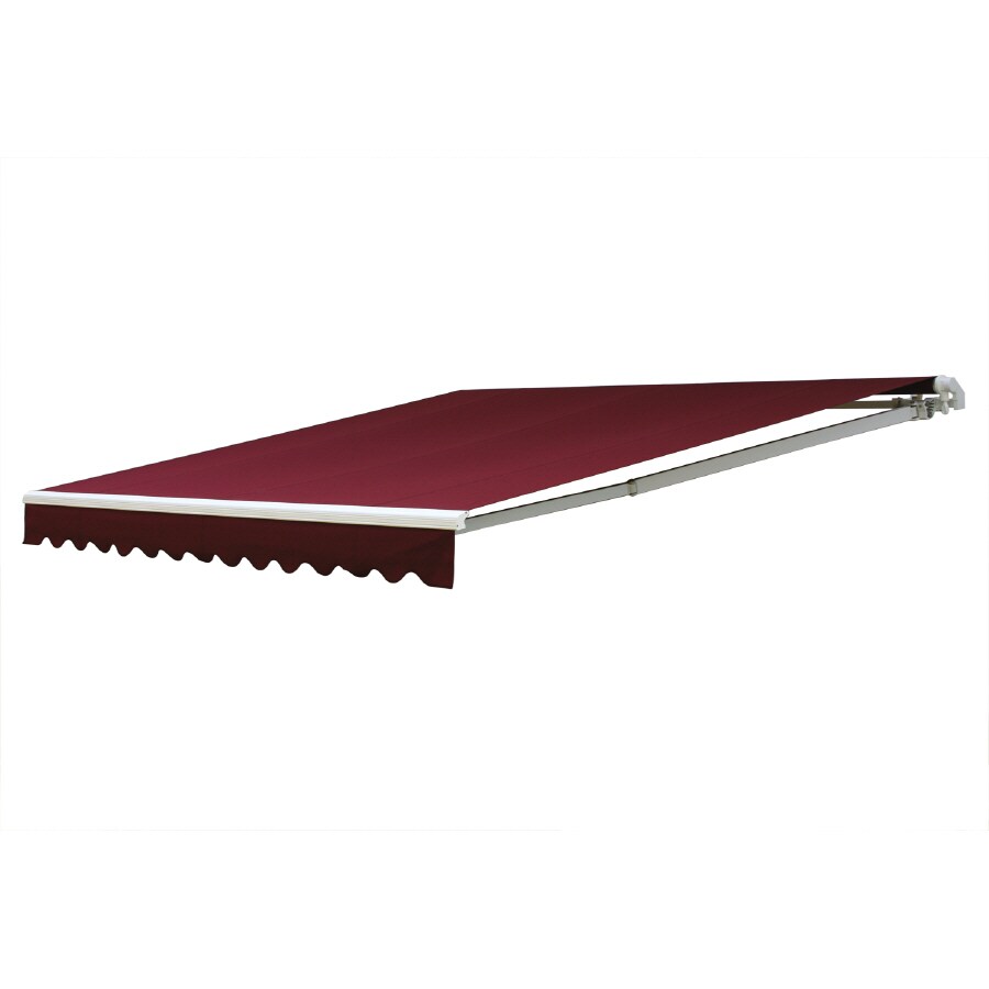 NuImage Awnings 70X5168463102A 7000 168-in Wide x Projection Burgundy (4631) Solid Manual Retractable Patio Awning