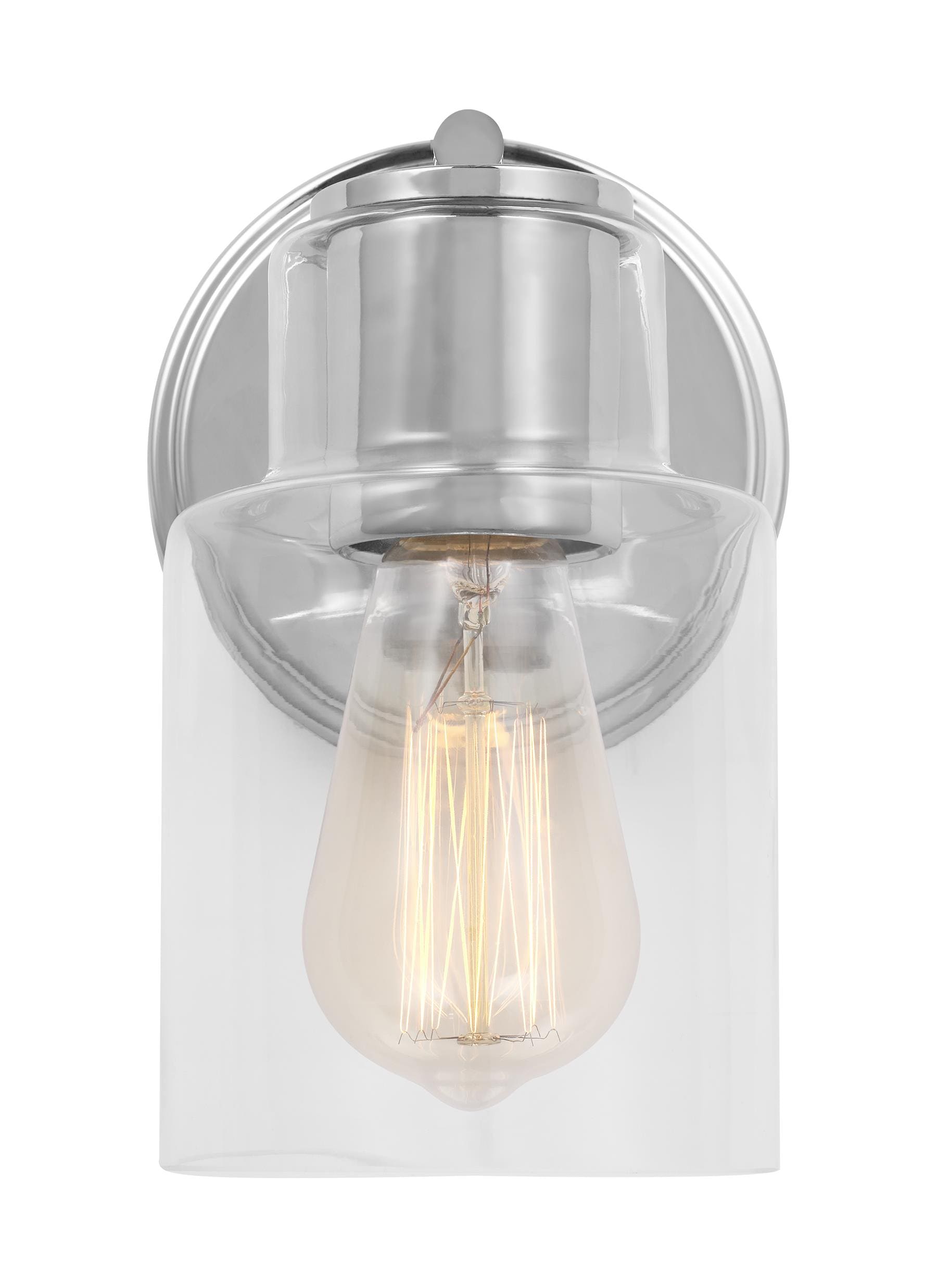Scott Living DJV1001CH Sayward 5-in W 1-Light Chrome Transitional Wall Sconce