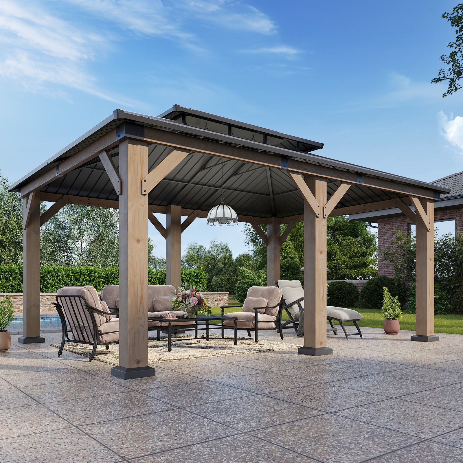 AOXUN G30007 Wood-Resin-Gazebos - View #9