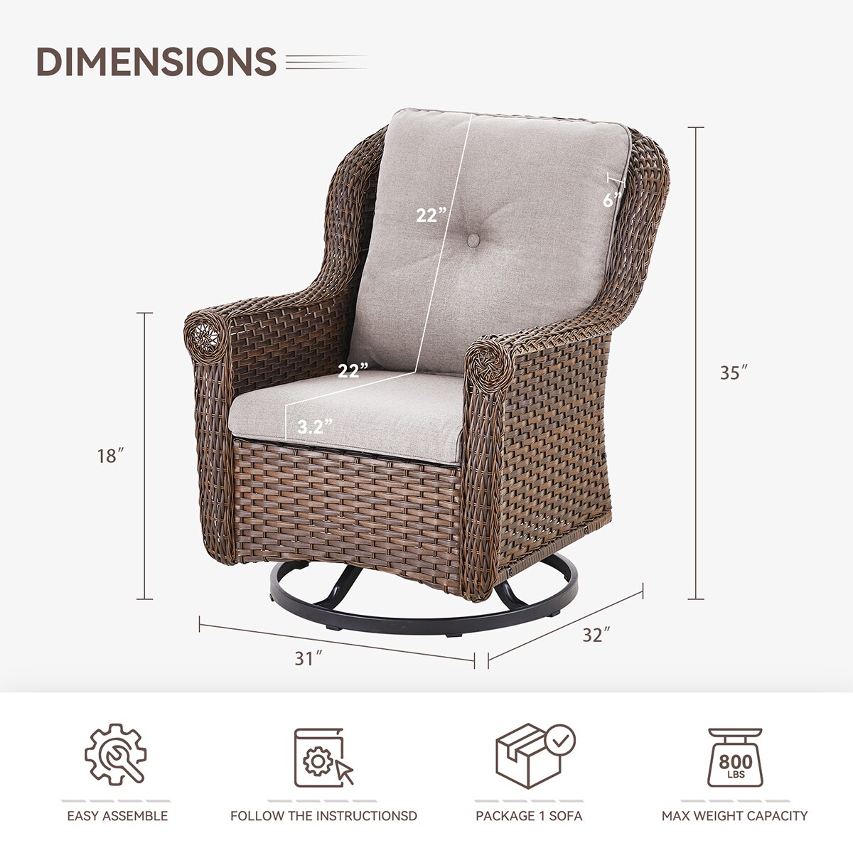 Rilyson FSPBR20-2 Patio-Chairs - View #6