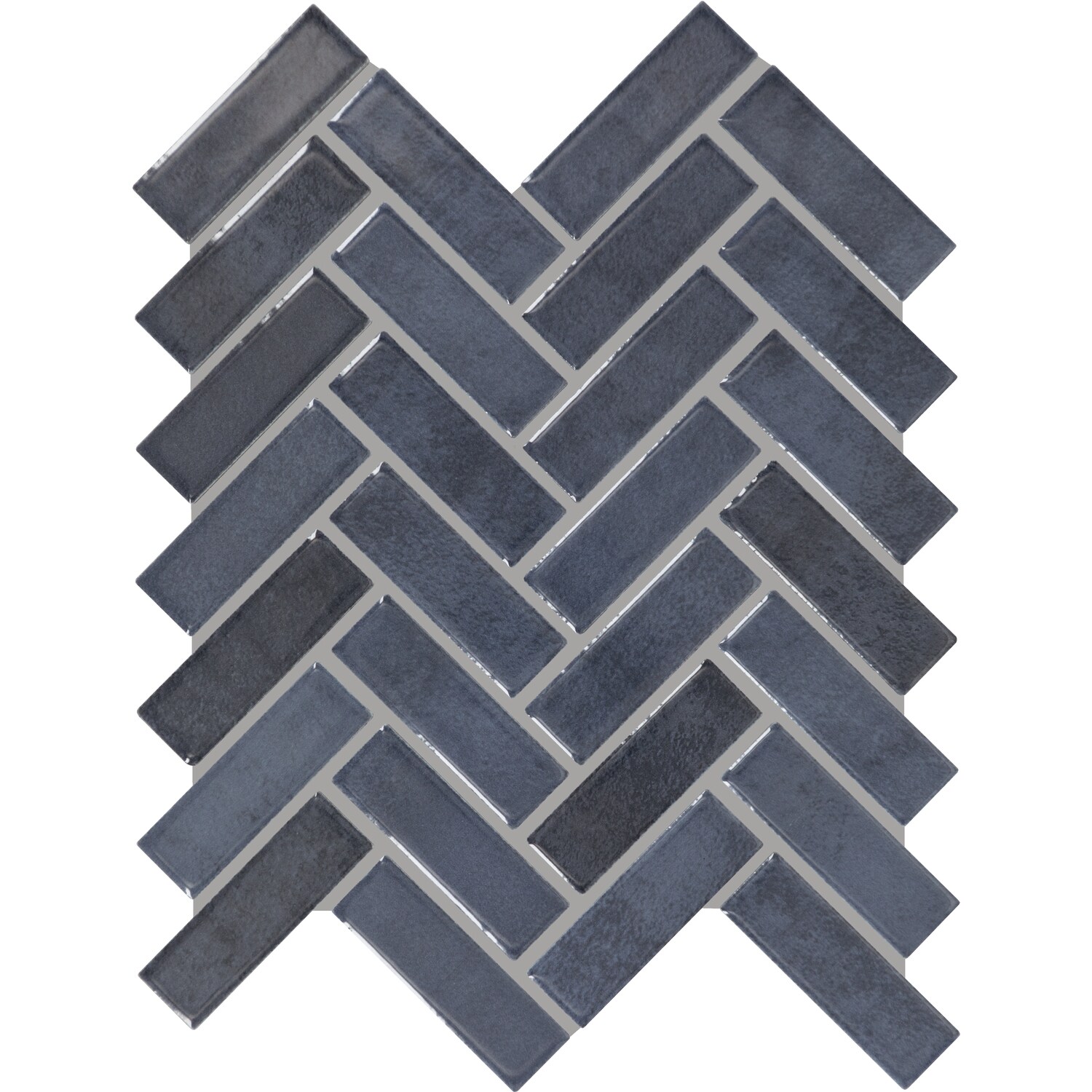 STAINMASTER Zellige-style Blue 9-in x 12-in Glossy Ceramic Patterned Mosaic Floor and Wall Tile (0.6-sq. ft/ Piece)
