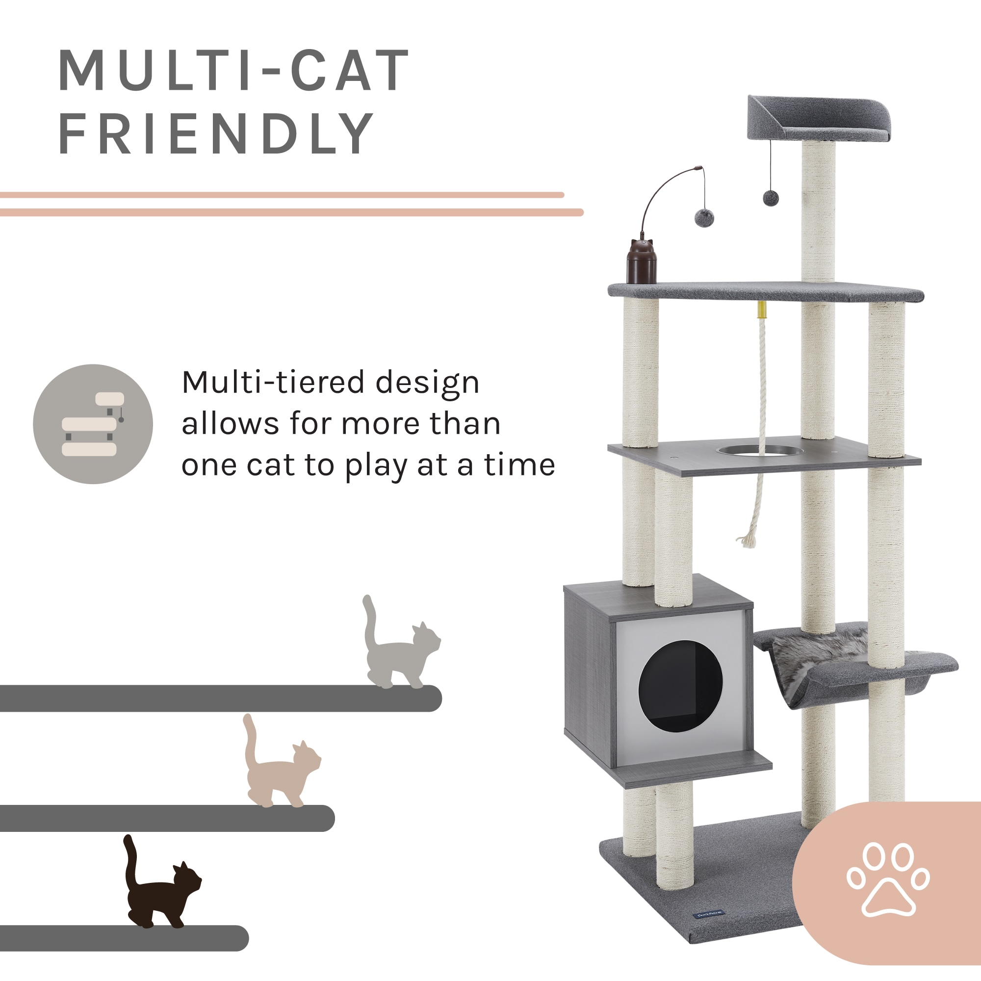 Sam's Pets SP-CT1269GY Cat-Trees - View #8