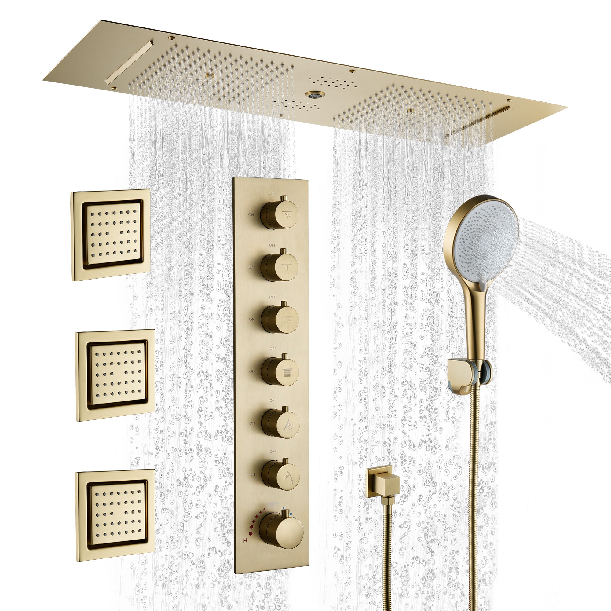 CASAINC CA-A4391-BG Showerhead-Bar-Panels - View #3