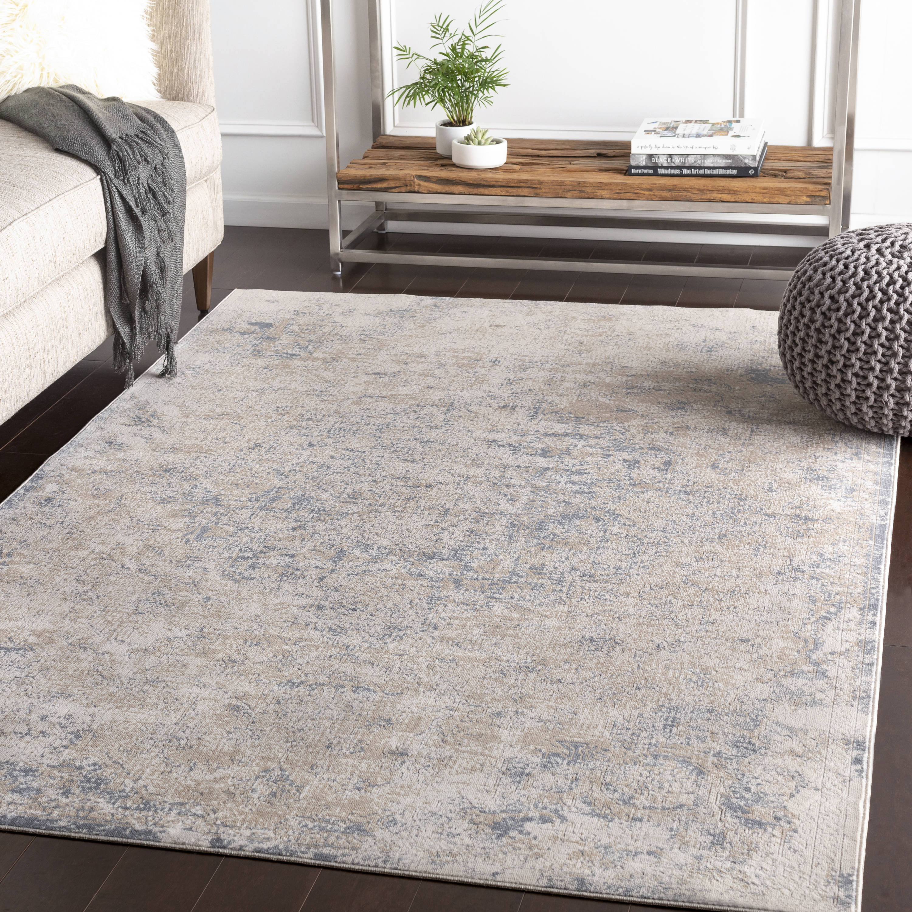 Surya Durham 9 X 12 (ft) Taupe Indoor Medallion Oriental Area Rug at ...