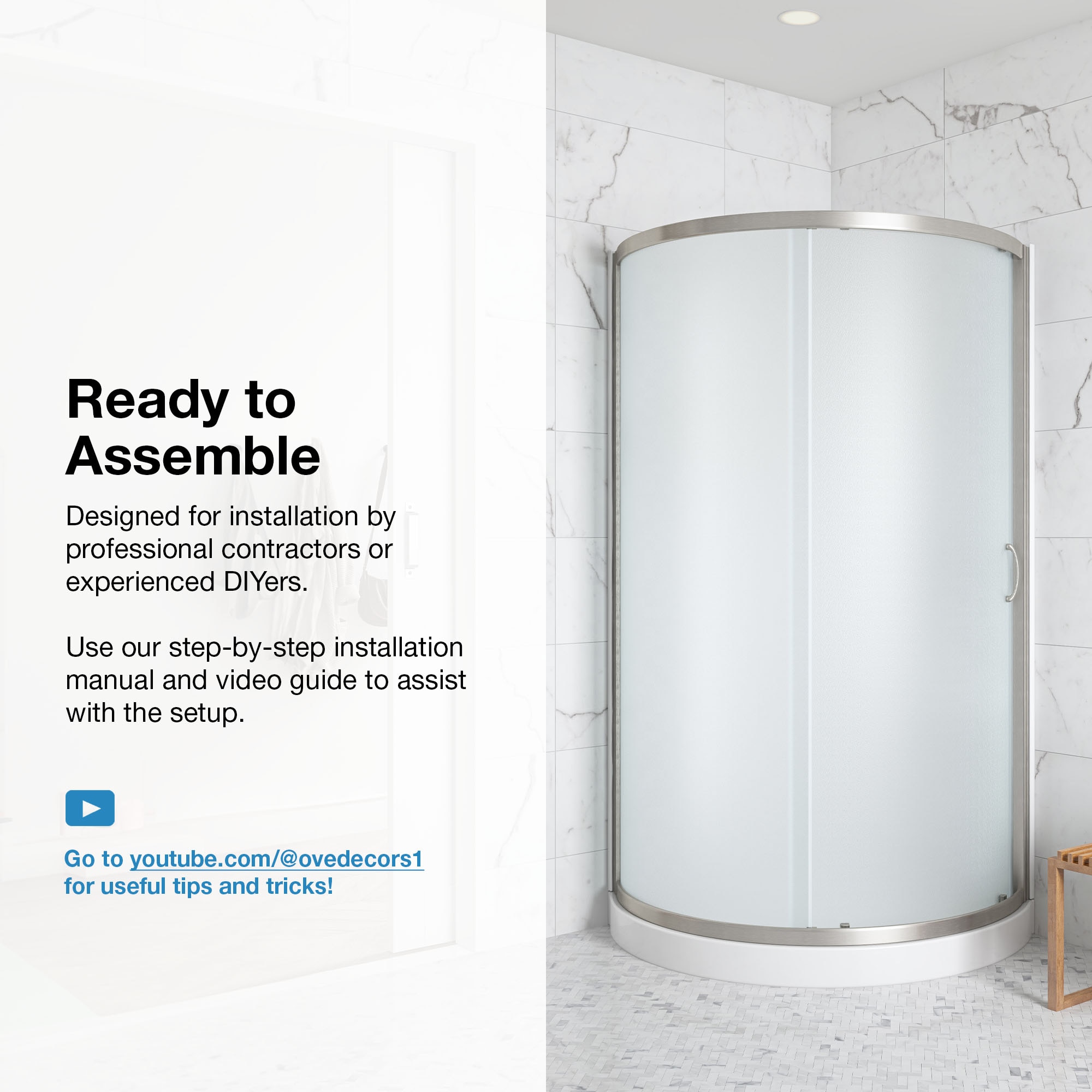 OVE Decors 15SKA-BREF36-SAT Alcove-Shower-Kit - View #4
