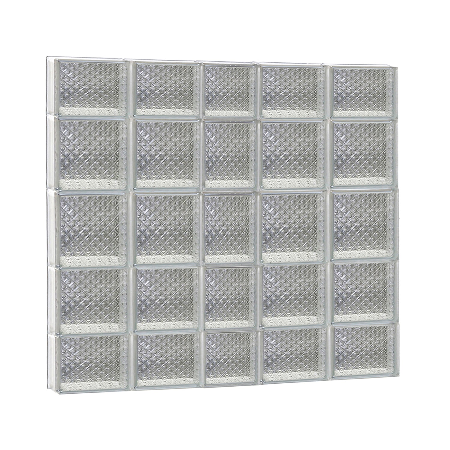 REDI2SET S3836DP Diamond Glass 36-3/4-in x 34-3/4-in Frameless Replacement Glass Block Window