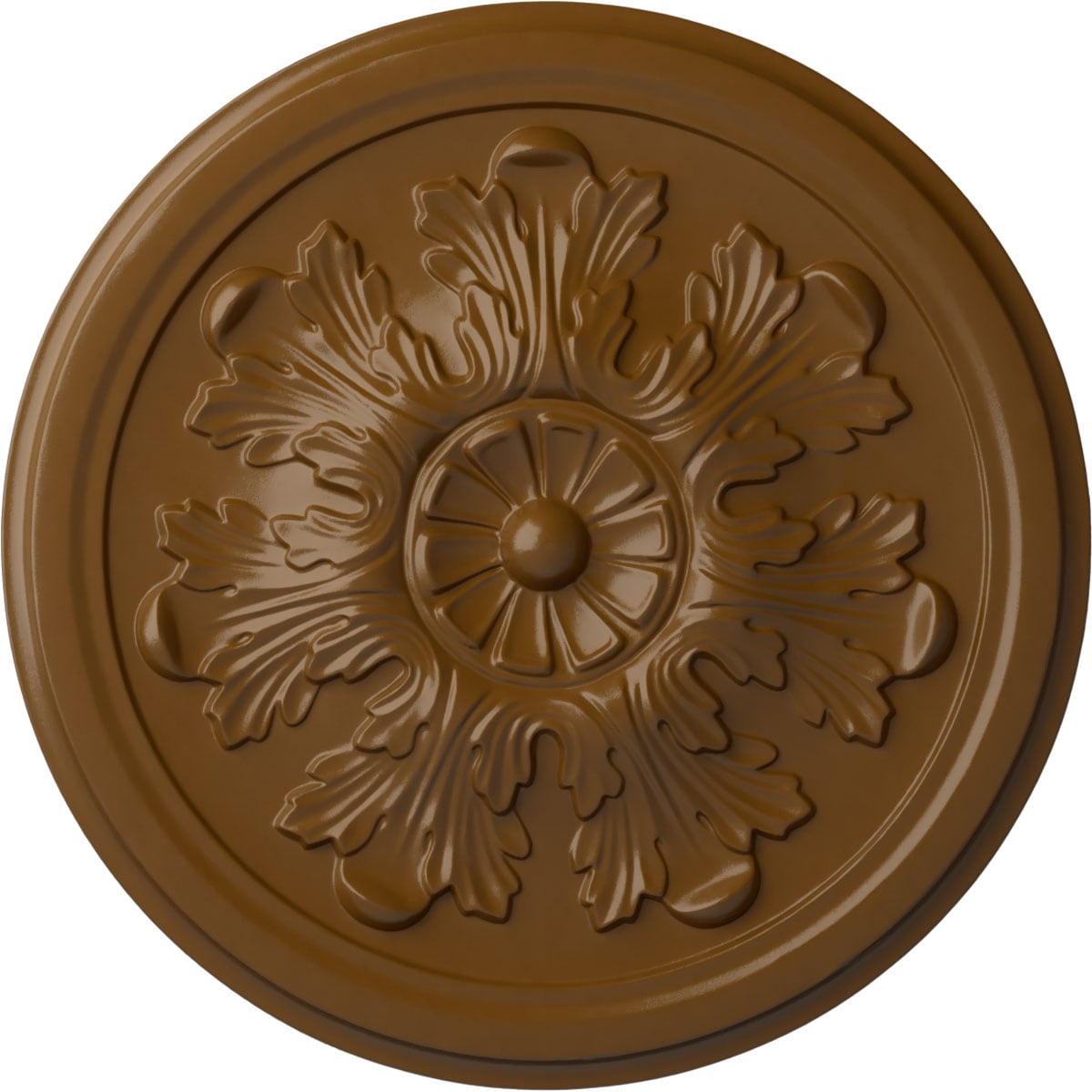 Ekena Millwork CM12LESTF Legacy Acanthus 12.75-in W x 12.75-in L Painted Smokey Topaz Polyurethane Whole Ceiling Medallion