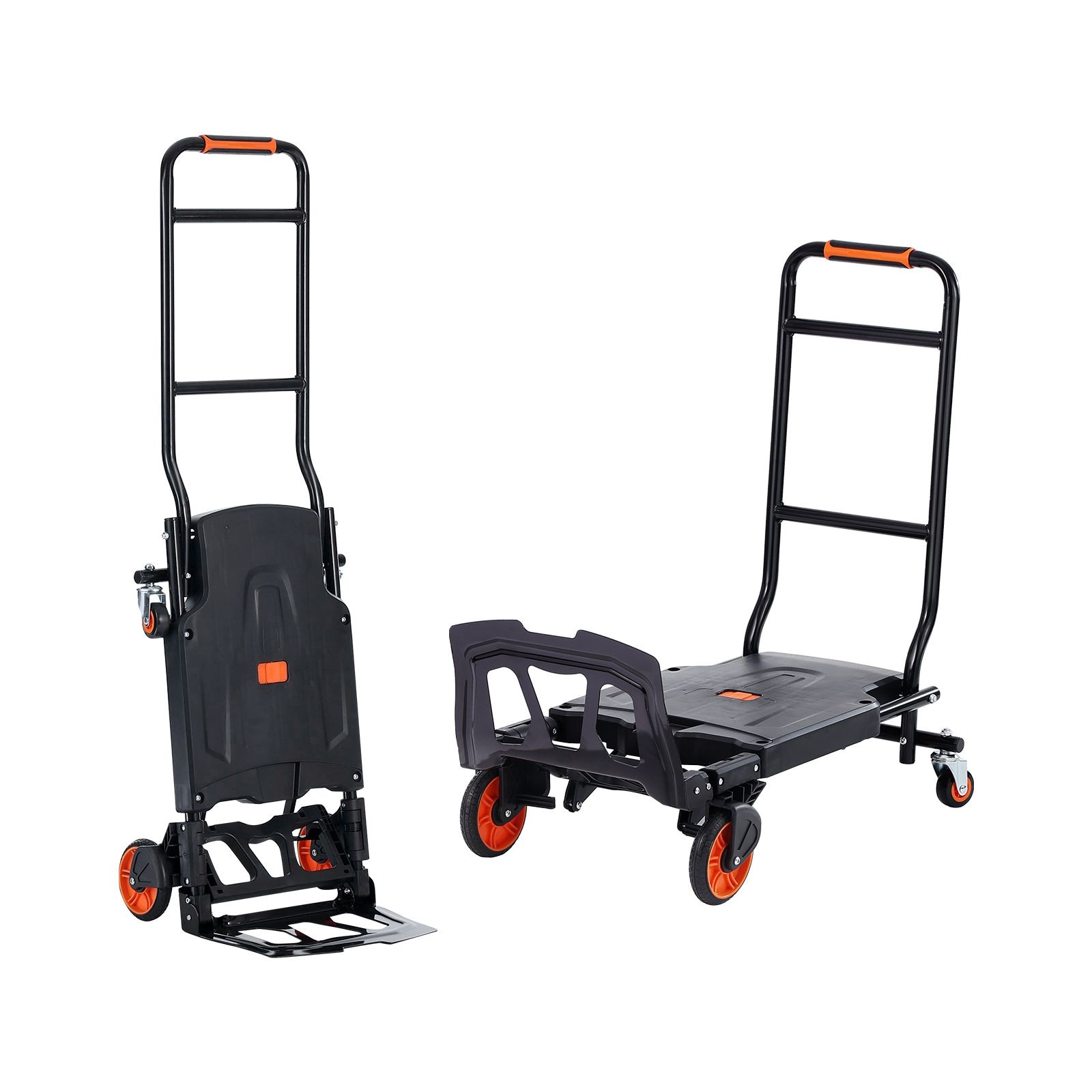 SPACELEAD 2-in-1 Convertible Hand Truck and Platform Cart with 300-lb Capacity and Folding Aluminum Frame