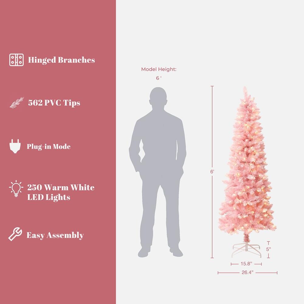 LuxenHome WHAP2524 Artificial-Christmas-Trees - View #2