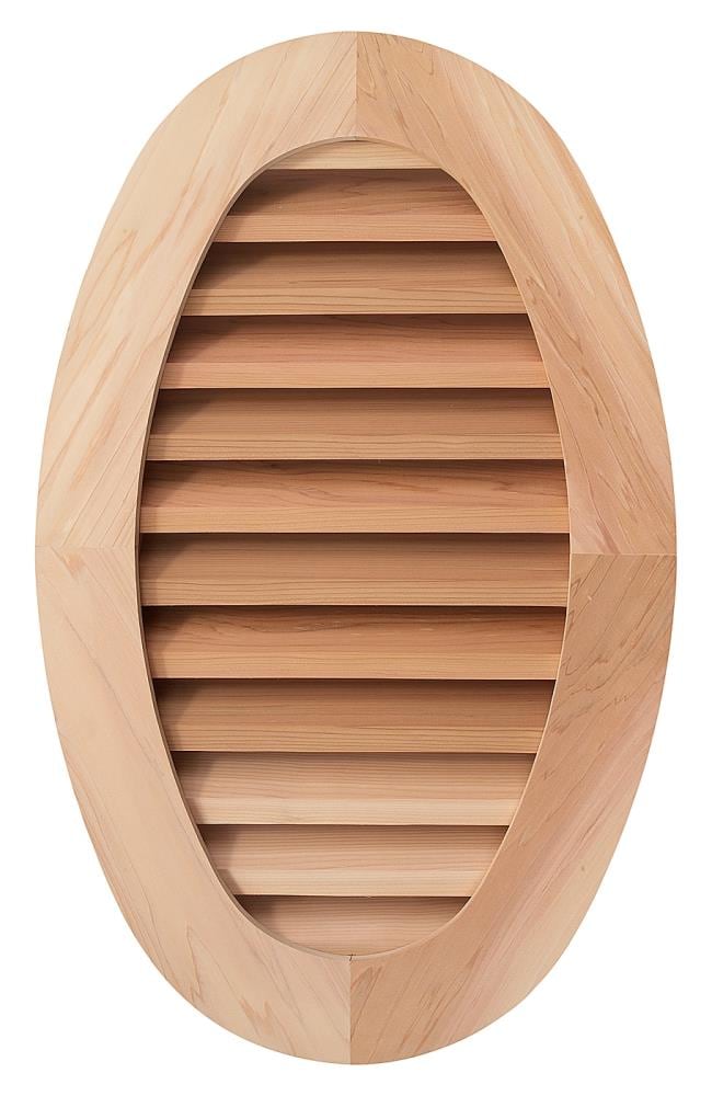 Awsco 24 In X 36 In Raw Redwood Oval Wood Gable Vent In The Gable Vents