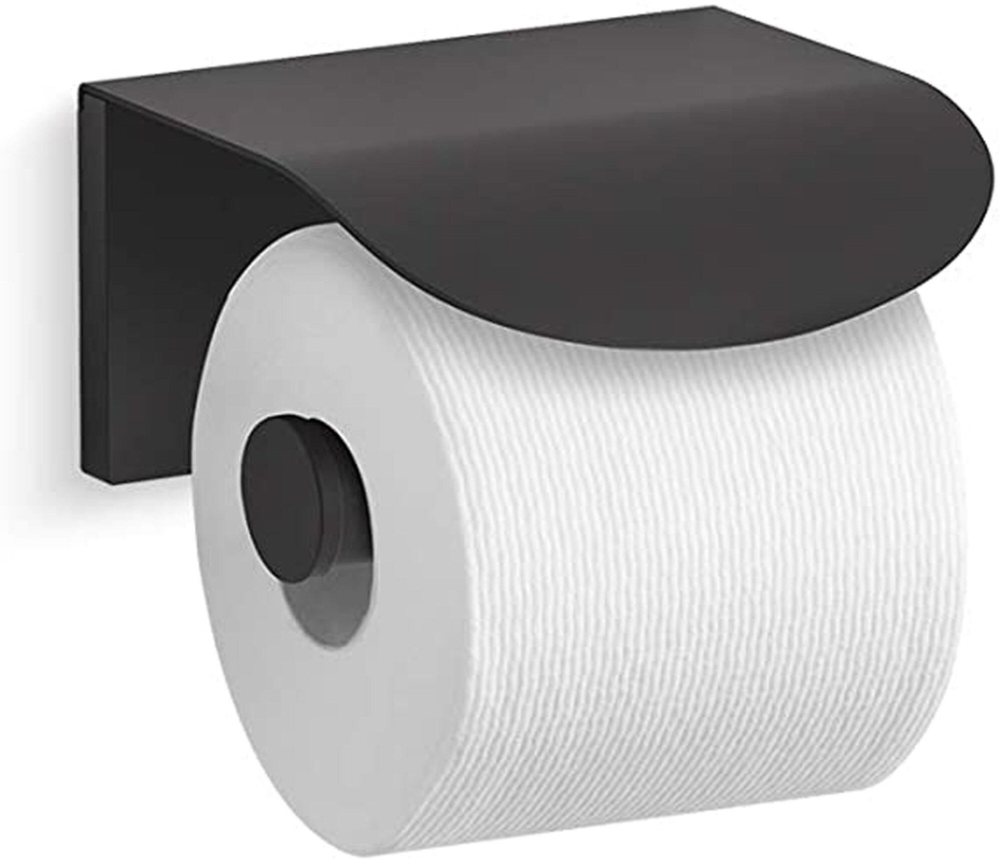 KOHLER Avid Matte Black Wall Mount Single Post Toilet Paper Holder at ...