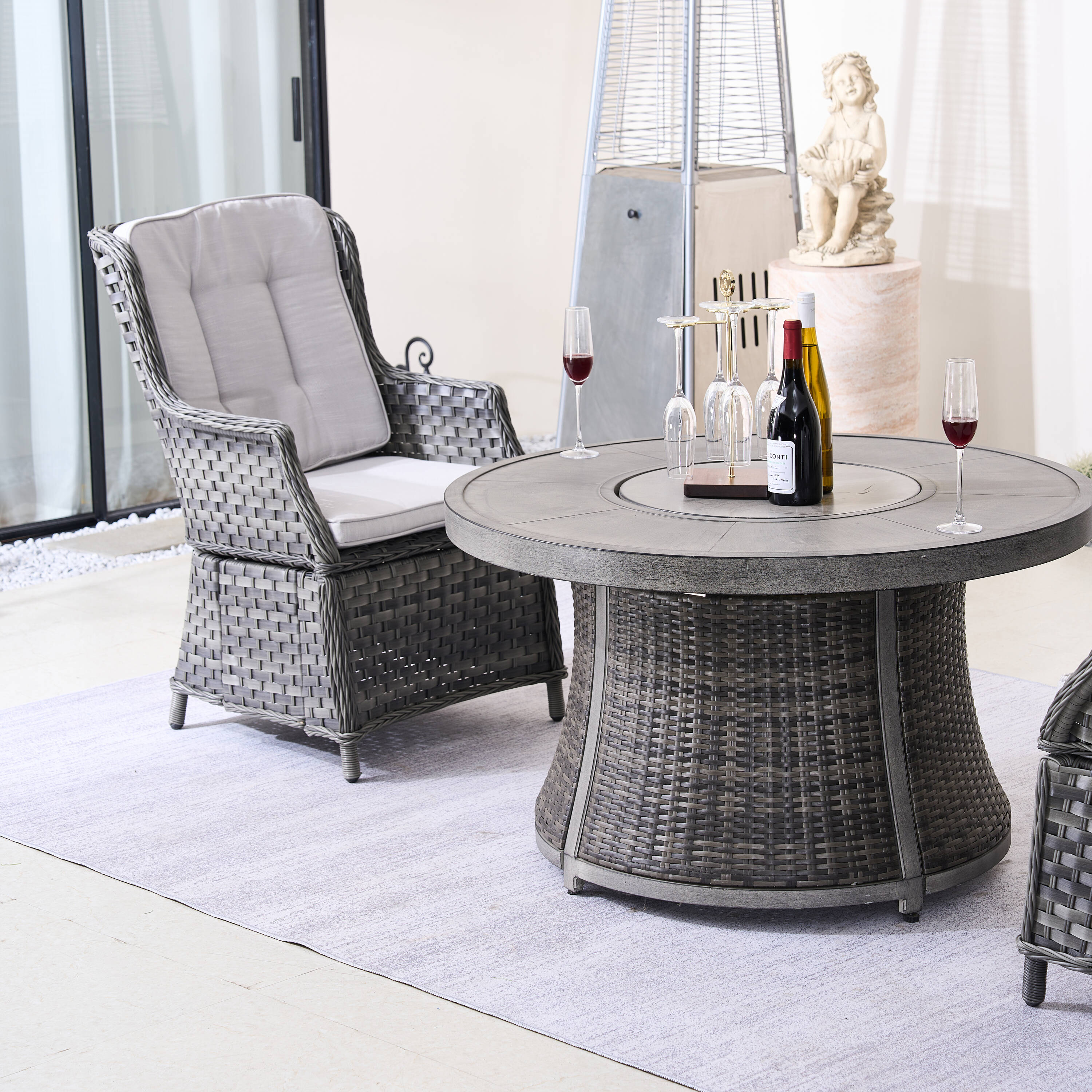 Direct Wicker DWG-2-010&521E-GR Patio-Conversation-Sets - View #5