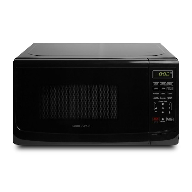 Farberware 0.7-cu ft 700-Watt Countertop Microwave (Black) in the  Countertop Microwaves department at
