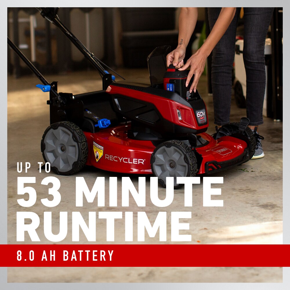 Toro Recycler 60-volt Max 22-in Cordless Self-propelled Lawn Mower 8 Ah (1-Battery and Charger Included)
