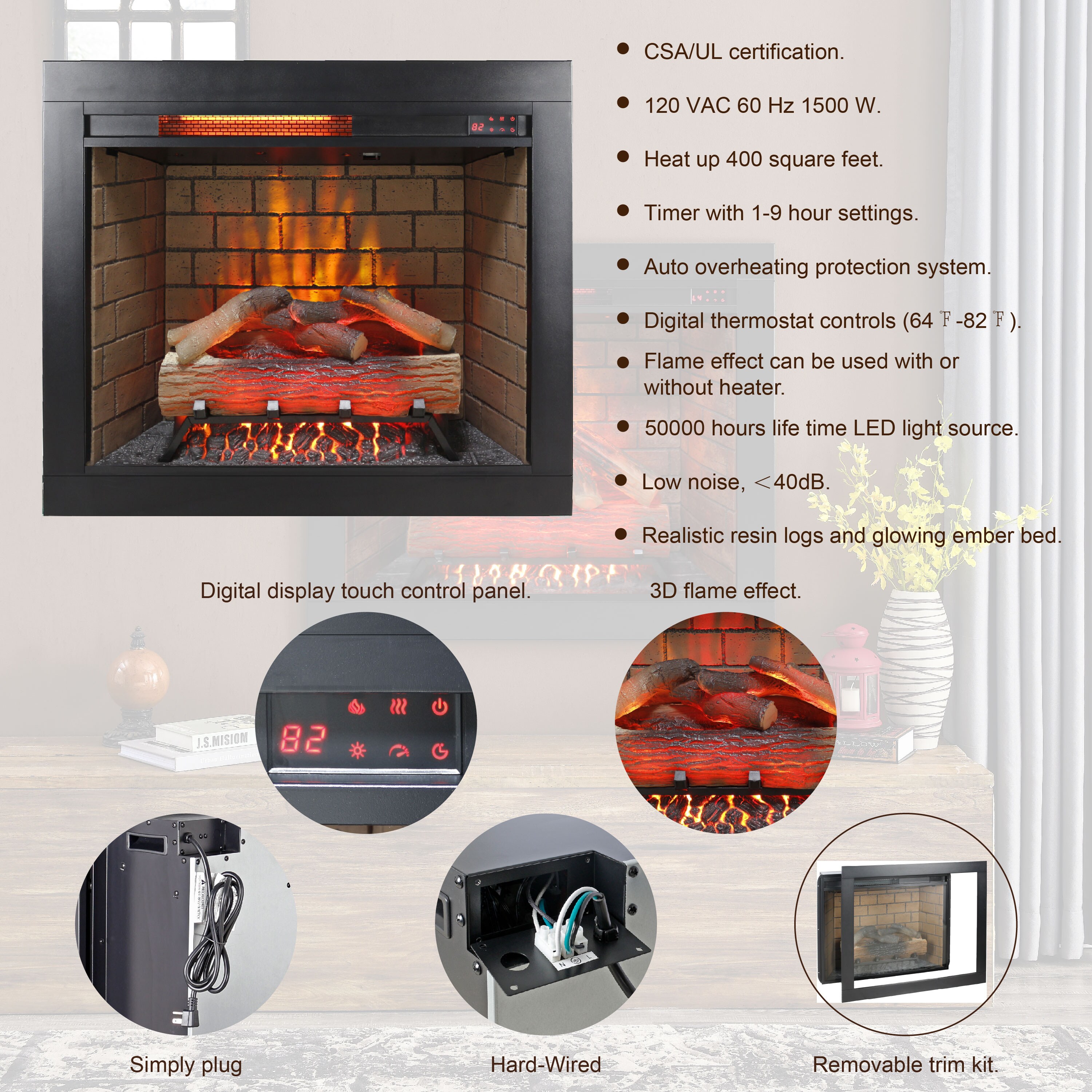 LOVMOR SF-WO-W1769P252987 Electric-Fireplaces - View #3