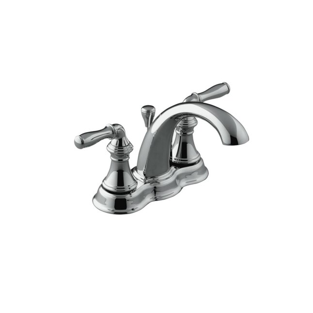 Kohler Devonshire Polished Chrome 2 Handle 4 In Centerset Watersense Bathroom Sink Faucet With Drain Deck Plate The Faucets Department At Com - Chrome Vs Brushed Nickel In Bathroom 2020 Pdf