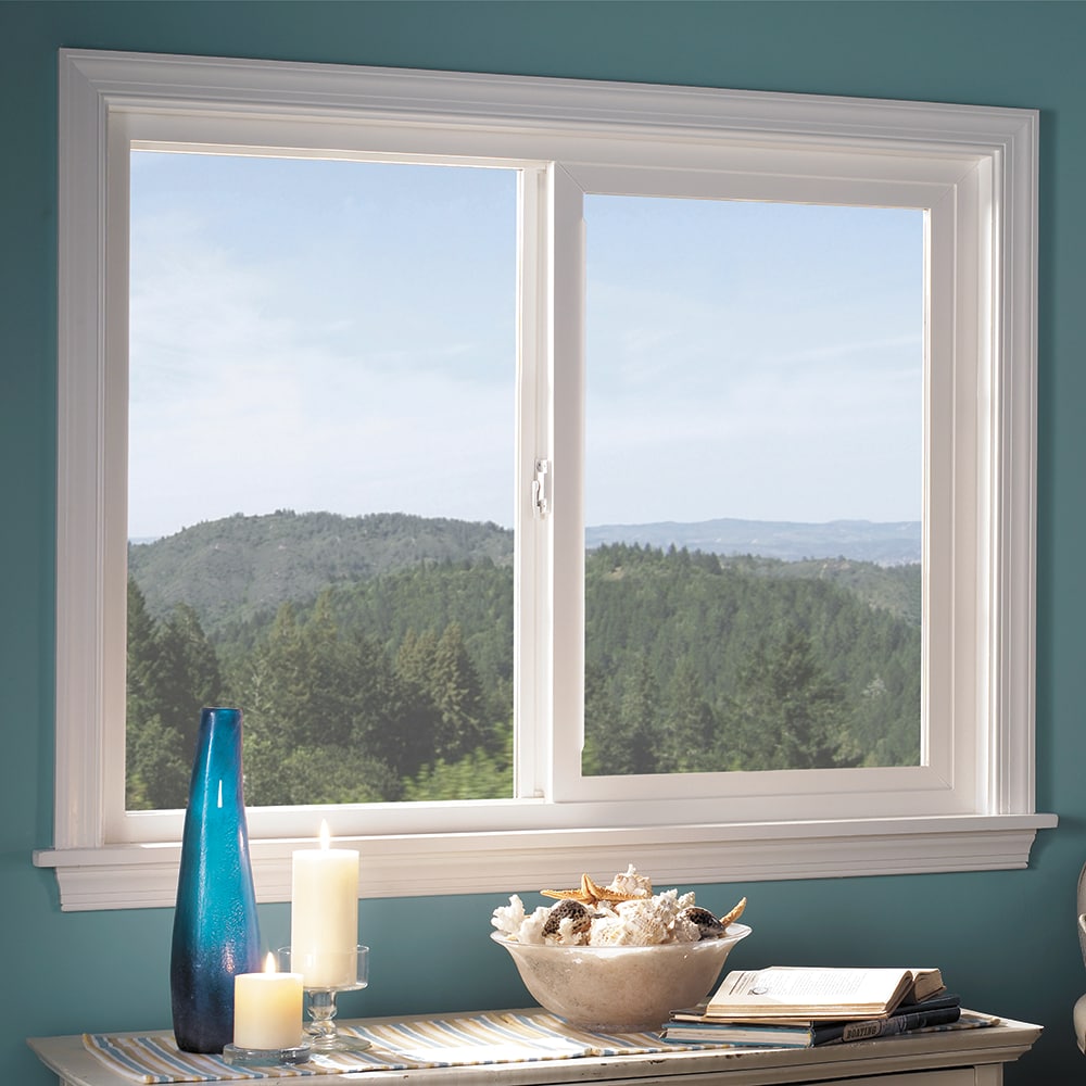 ThermaStar by Pella Left-operable Vinyl White Sliding Window Half ...