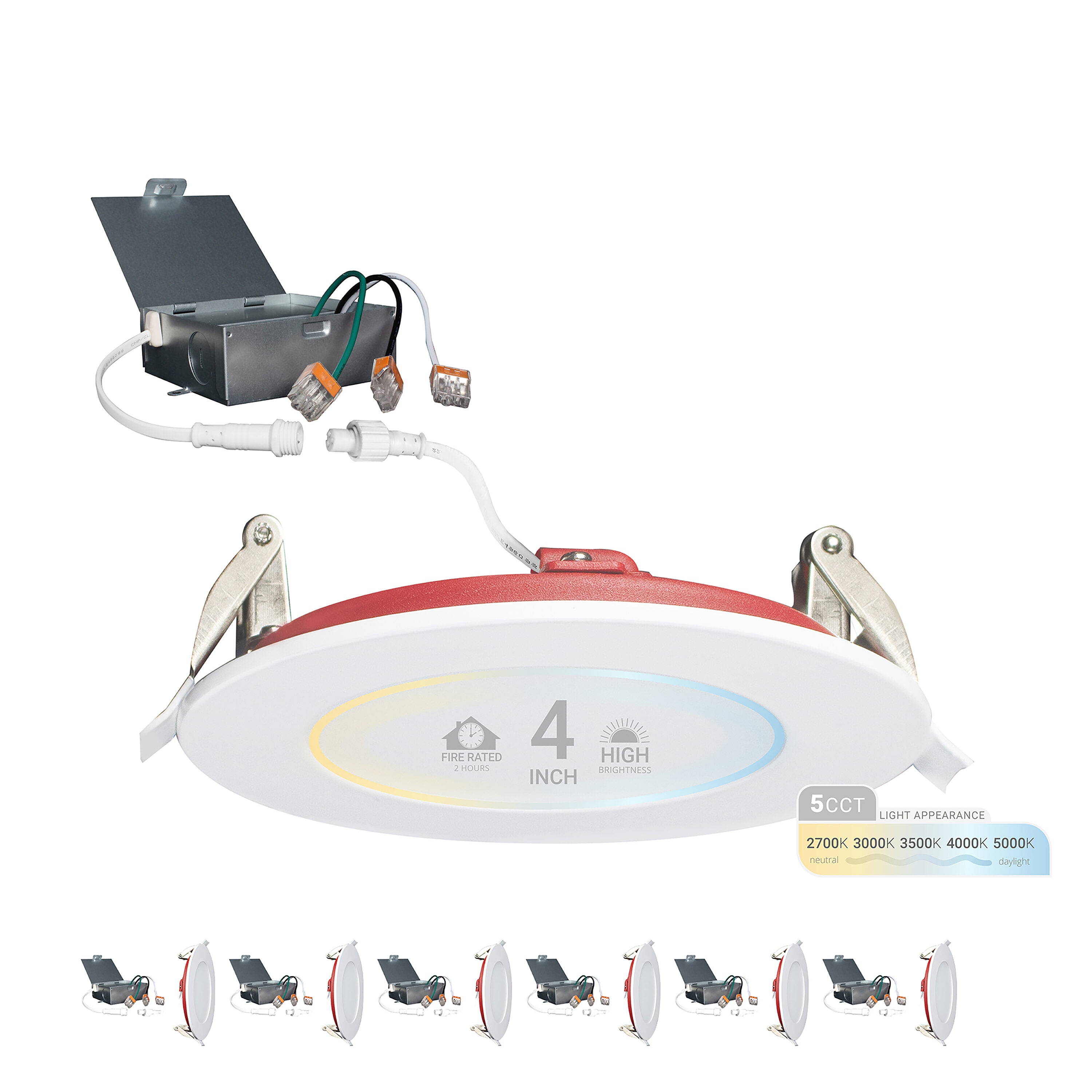 White 4-inch Round Dimmable LED Canless Recessed Downlight (6-pack)