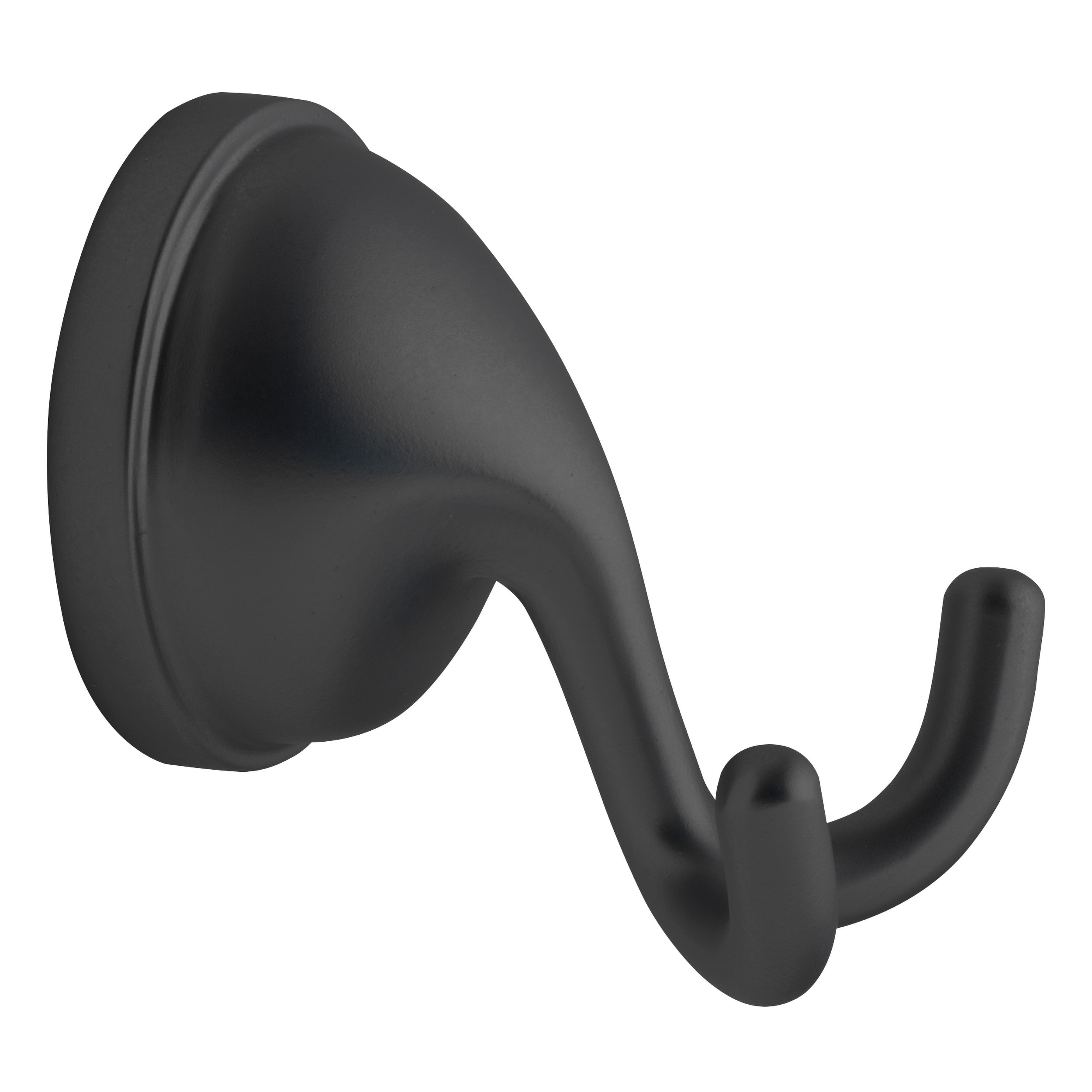 Project Source Dover Matte Black Single-Hook Wall Mount Towel Hook in ...