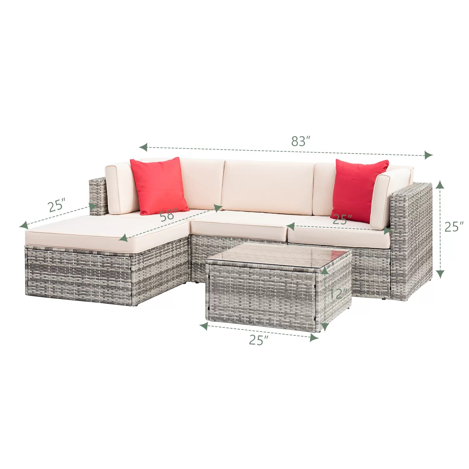 Vineego LS-TBSF2C1A1T1OTGYBG Patio-Conversation-Sets - View #7