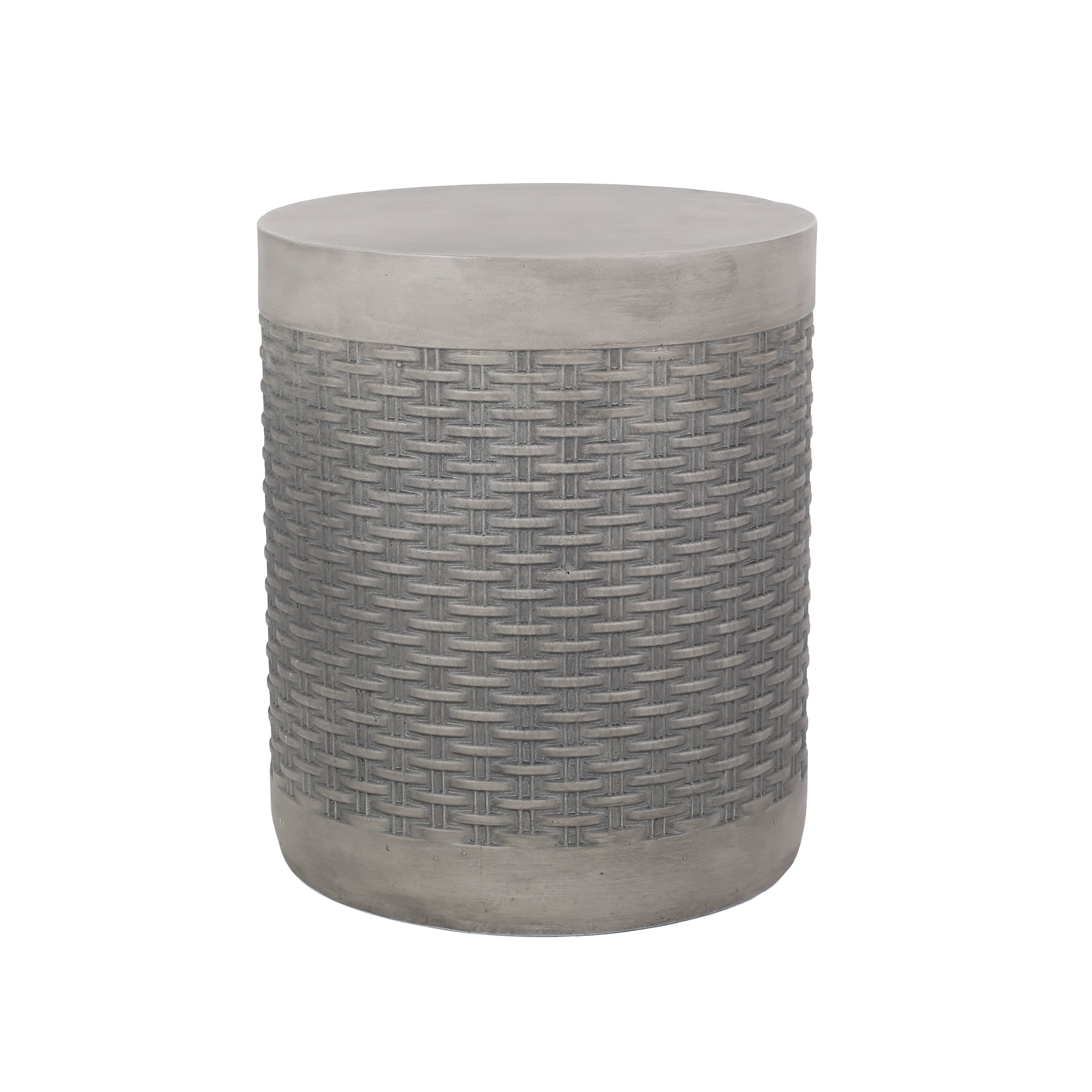 AHIOU HOME ZAAHG-73432.00GS 18.5-in Gray Magnesium oxide Barrel Garden Stool
