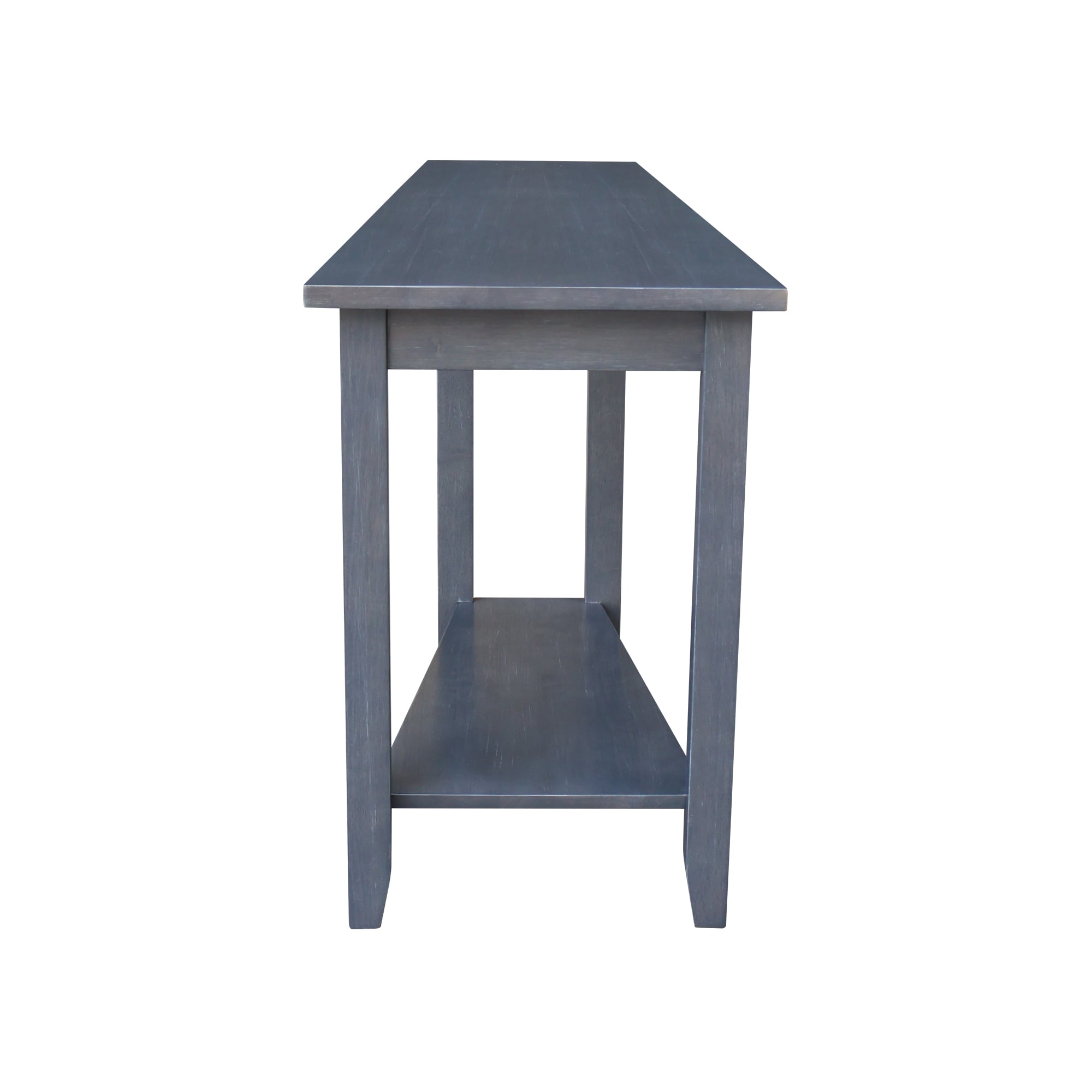 Elegant Triangular Solid Wood Keystone Accent Table
