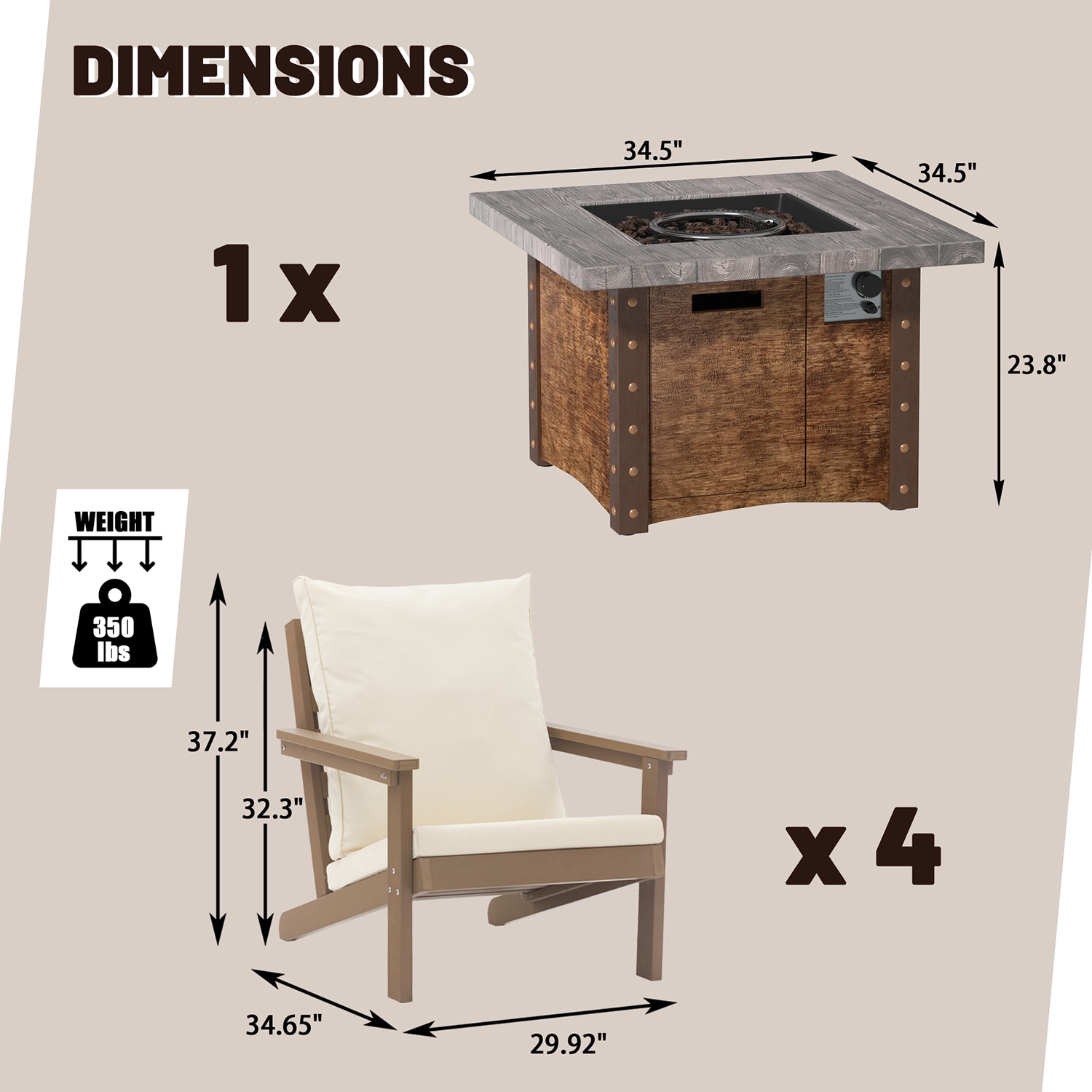 Clihome CL-5J1860 Patio-Conversation-Sets - View #5