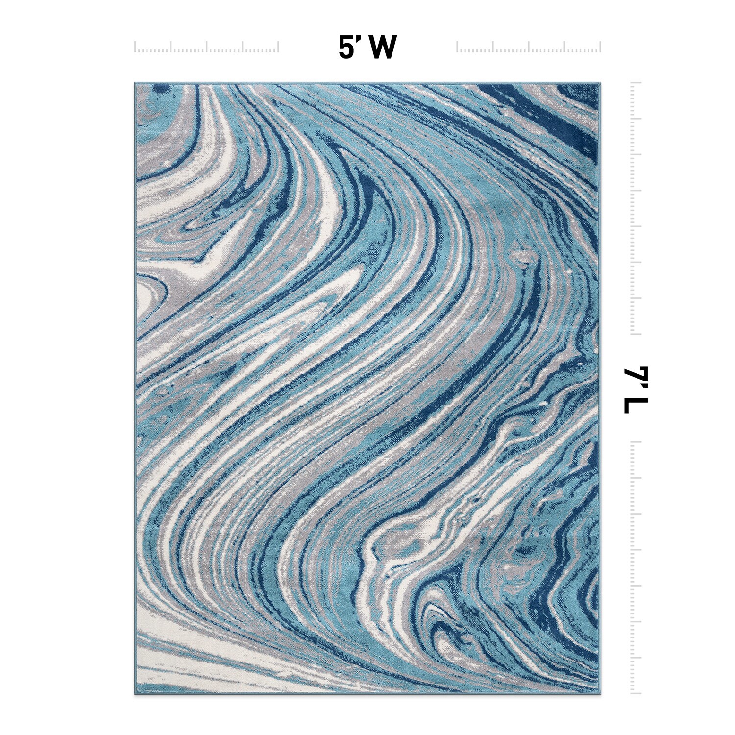 World Rug Gallery 2101BLUE5X7 rugs - View #2
