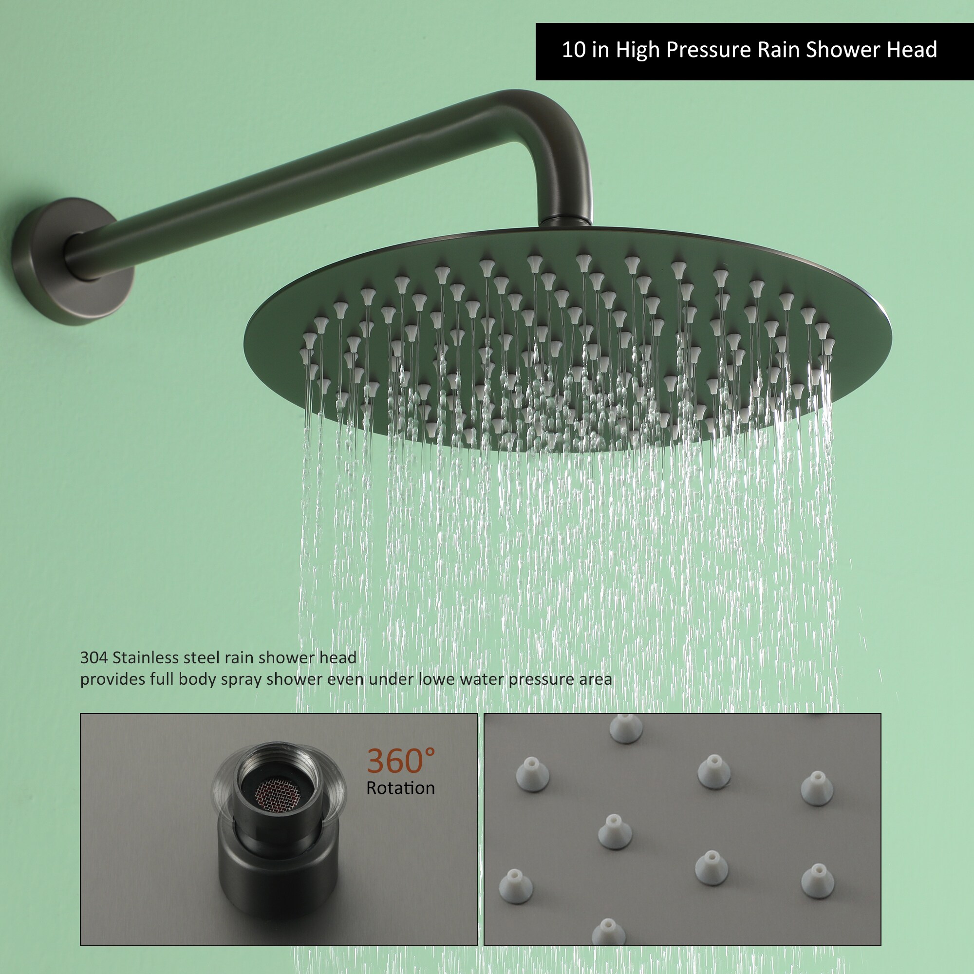 Clihome CL-EB12C3MB Showerhead-Bar-Panels - View #3