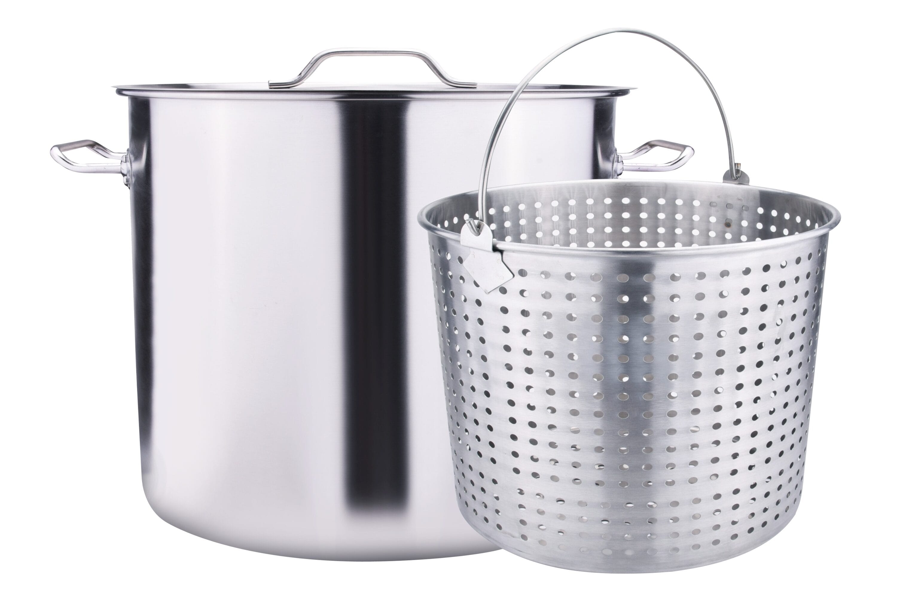 ARC Advanced Royal Champion 64-Quart Stainless Steel Stock Pot and Basket  in the Cooking Pots department at