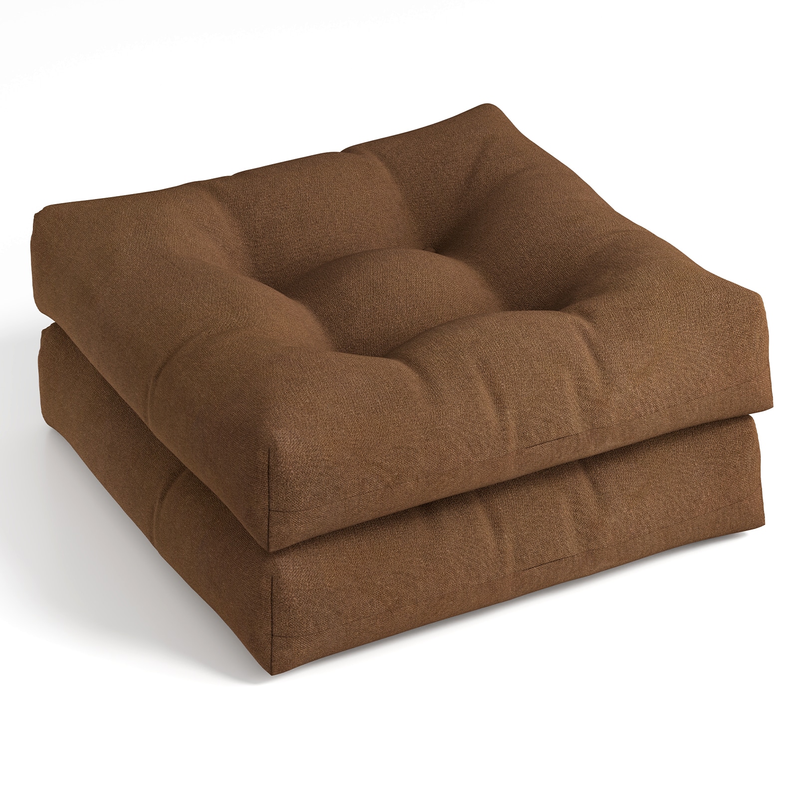 LIVIZA OUG67234CF Outdoor Patio Cushion Set 21 x 21 2 -Piece Brown Patio chair cushion