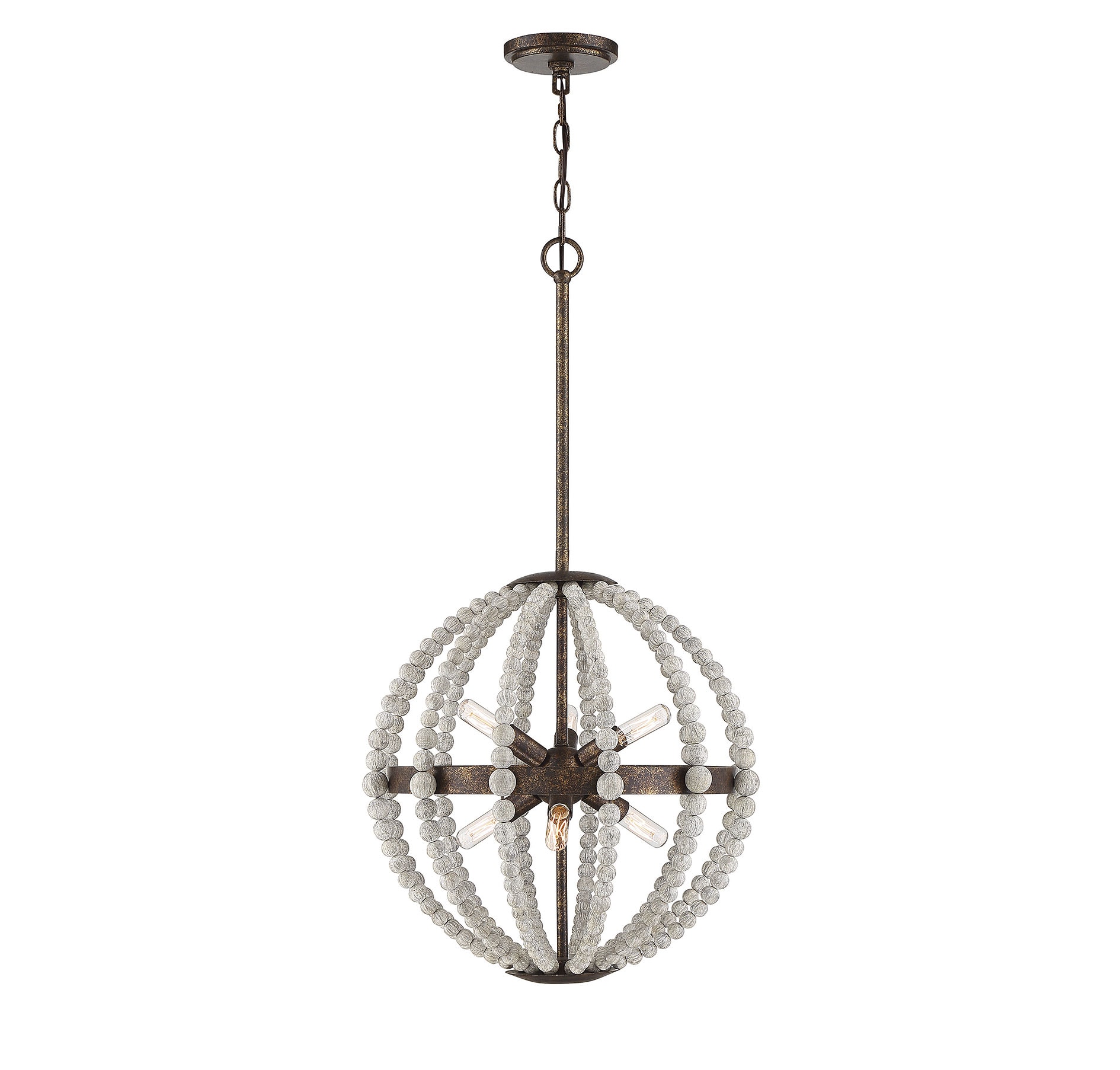  LW-SH636983 6-Light Avignon Transitional Globe Hanging Pendant Light