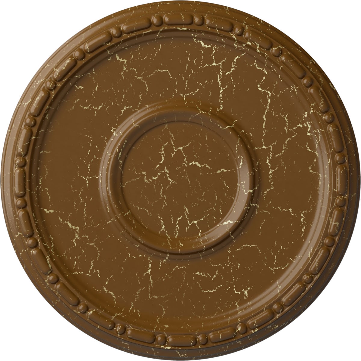 Ekena Millwork CM16MDSTC Medea 16.5-in W x 16.5-in L Painted Smokey Topaz Crackle Polyurethane Whole Ceiling Medallion