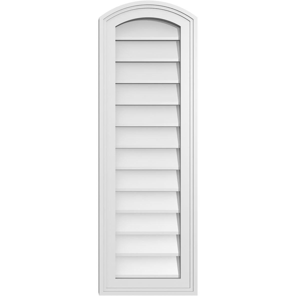 Ekena Millwork GVPAR12X3602SN 12-Inches x 36-Inches Off-white Round top PVC Gable Louver Vent