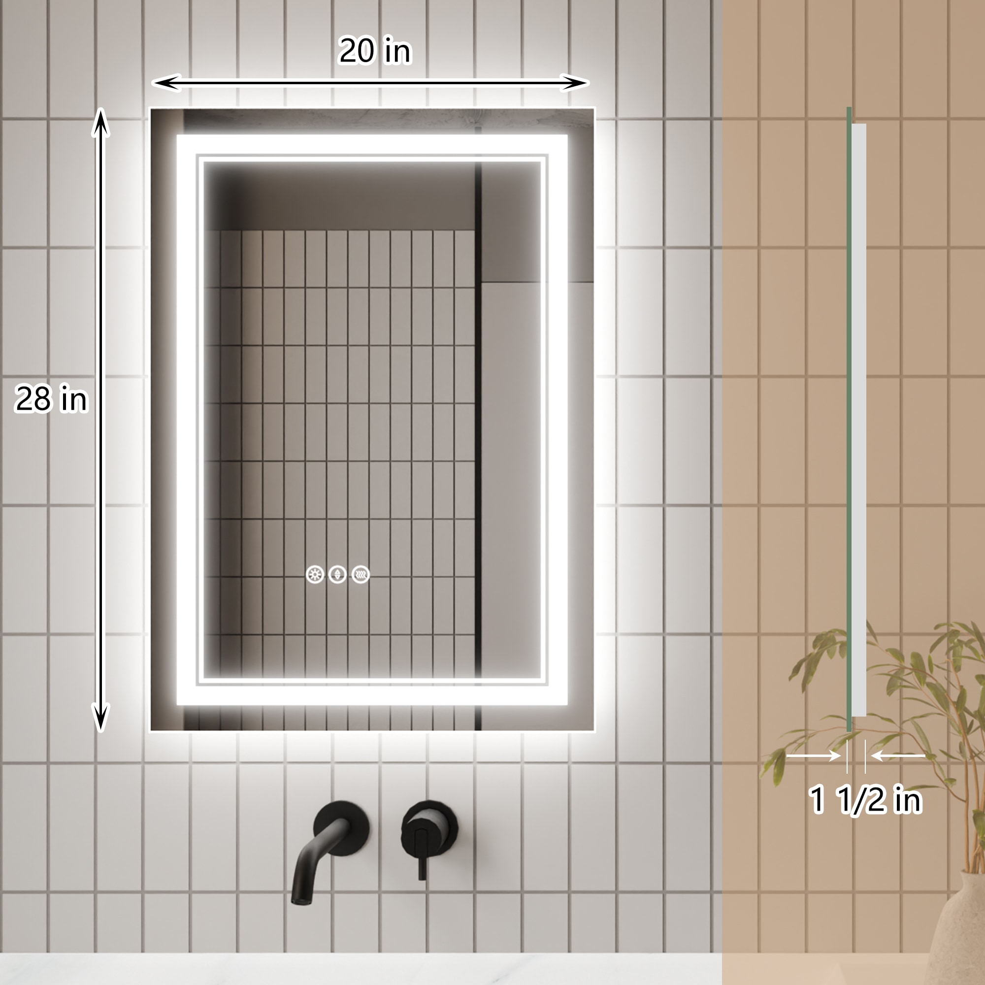 CASAINC JS-2030-2-X-E-WEIFEI Framed-Bath-Mirrors - View #6