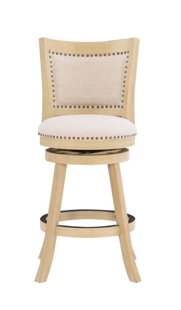 Gray Swivel Adjustable Wood and Metal Counter Stool