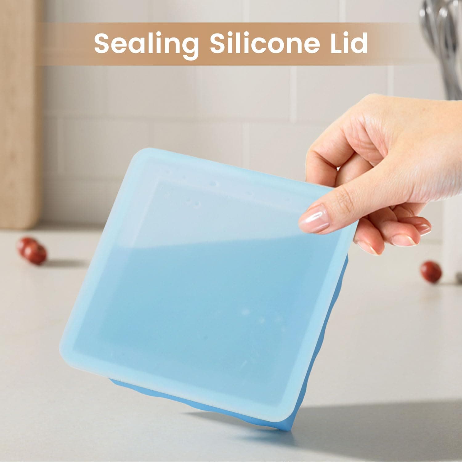 KIWDZFU Silicone Freezer Tray for Soup Ice Cubes 2 Cup Freezing Trays