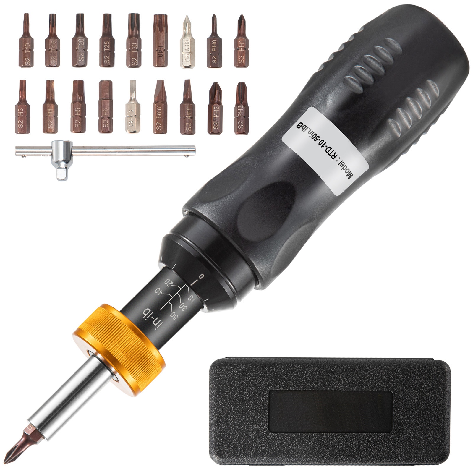 VEVOR SCNJQZBDDWC103427V0 Screwdriver Torque Wrench 26 -Piece 1/4-in 1/4-in Multi-Bit Torque Screwdriver Set