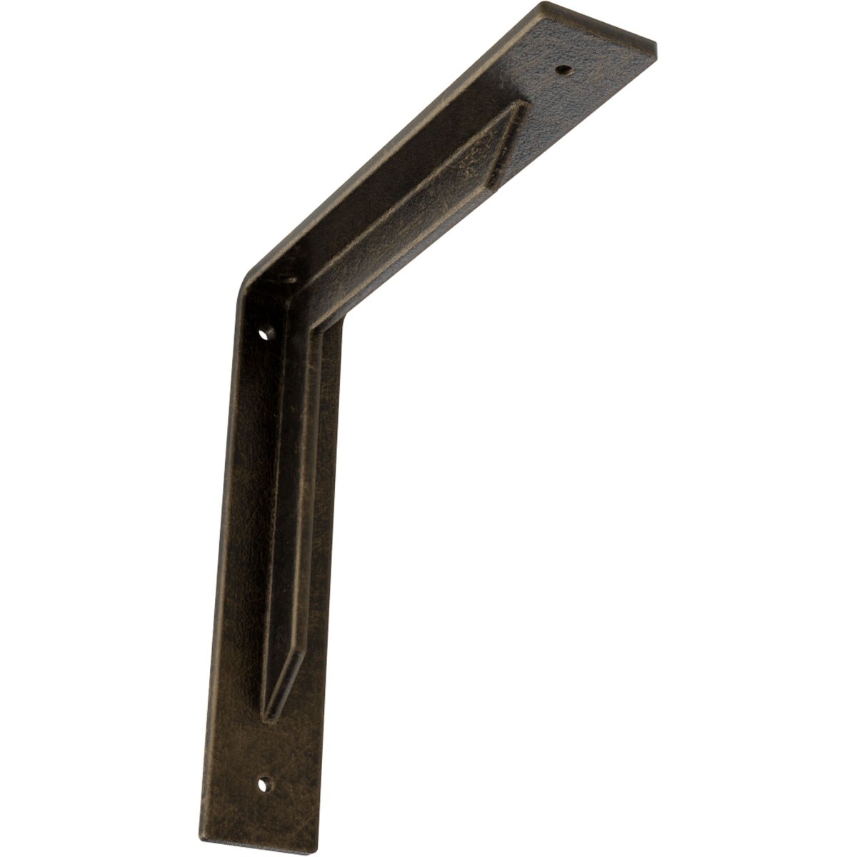 Ekena Millwork BKTM02X10X10STAPG Stockport 10-in x 2-in x 10-in Antique gold Steel Mounting bracket