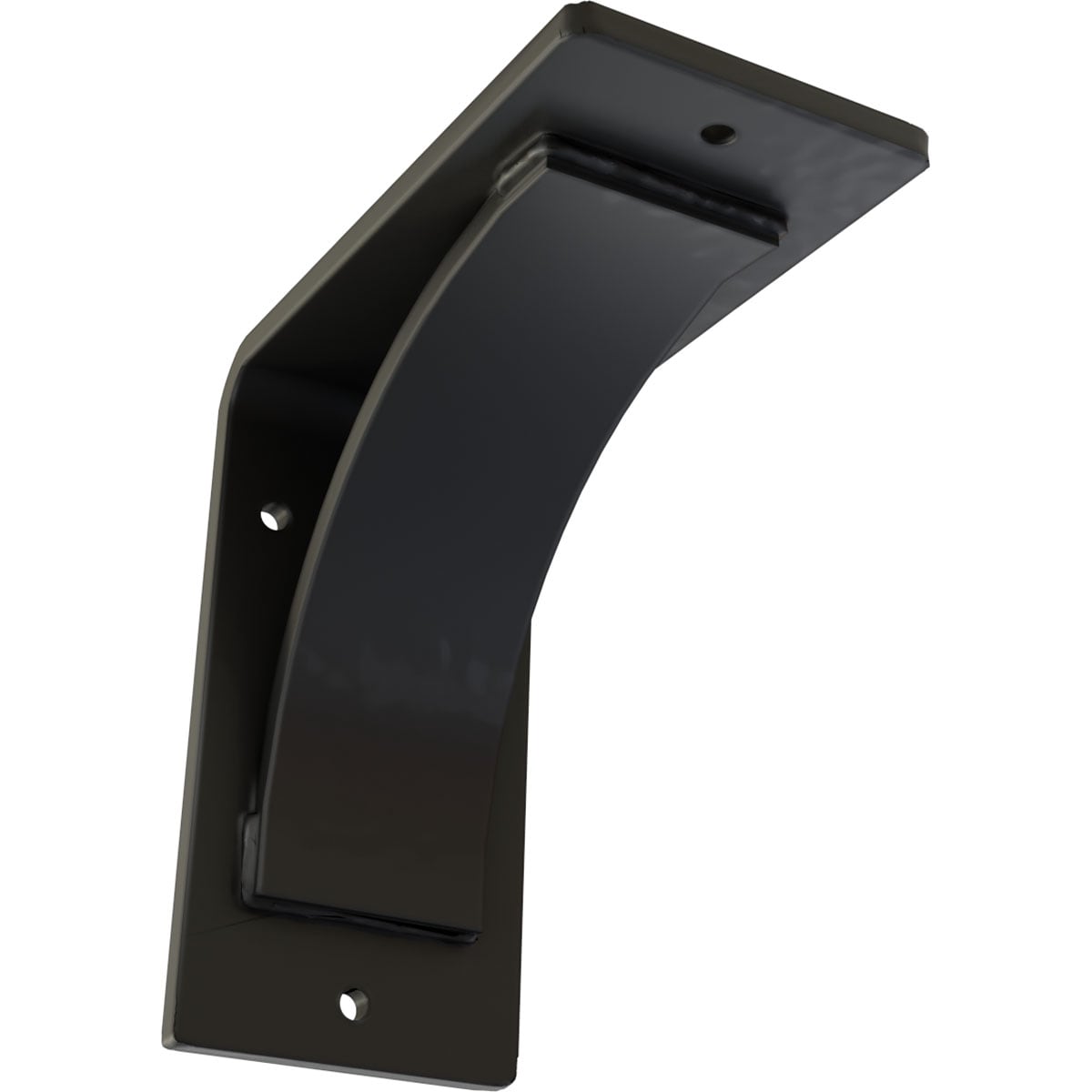 Ekena Millwork BKTM03X06X06MOPBL Morris Morris 6-in x 3-in x 6-in Black Steel Wall bracket