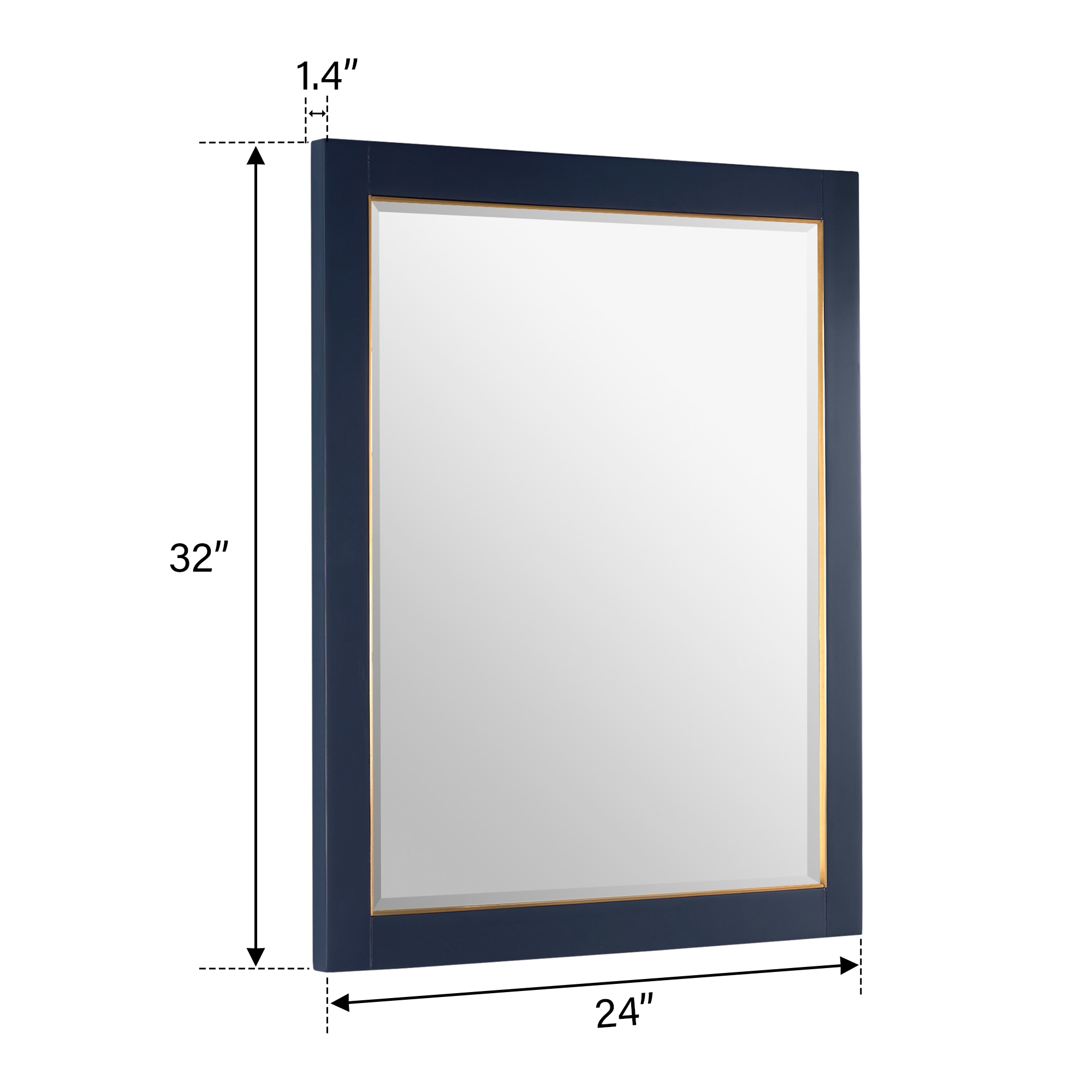 WELLFOR MD2432MR-NB Framed-Bath-Mirrors - View #5