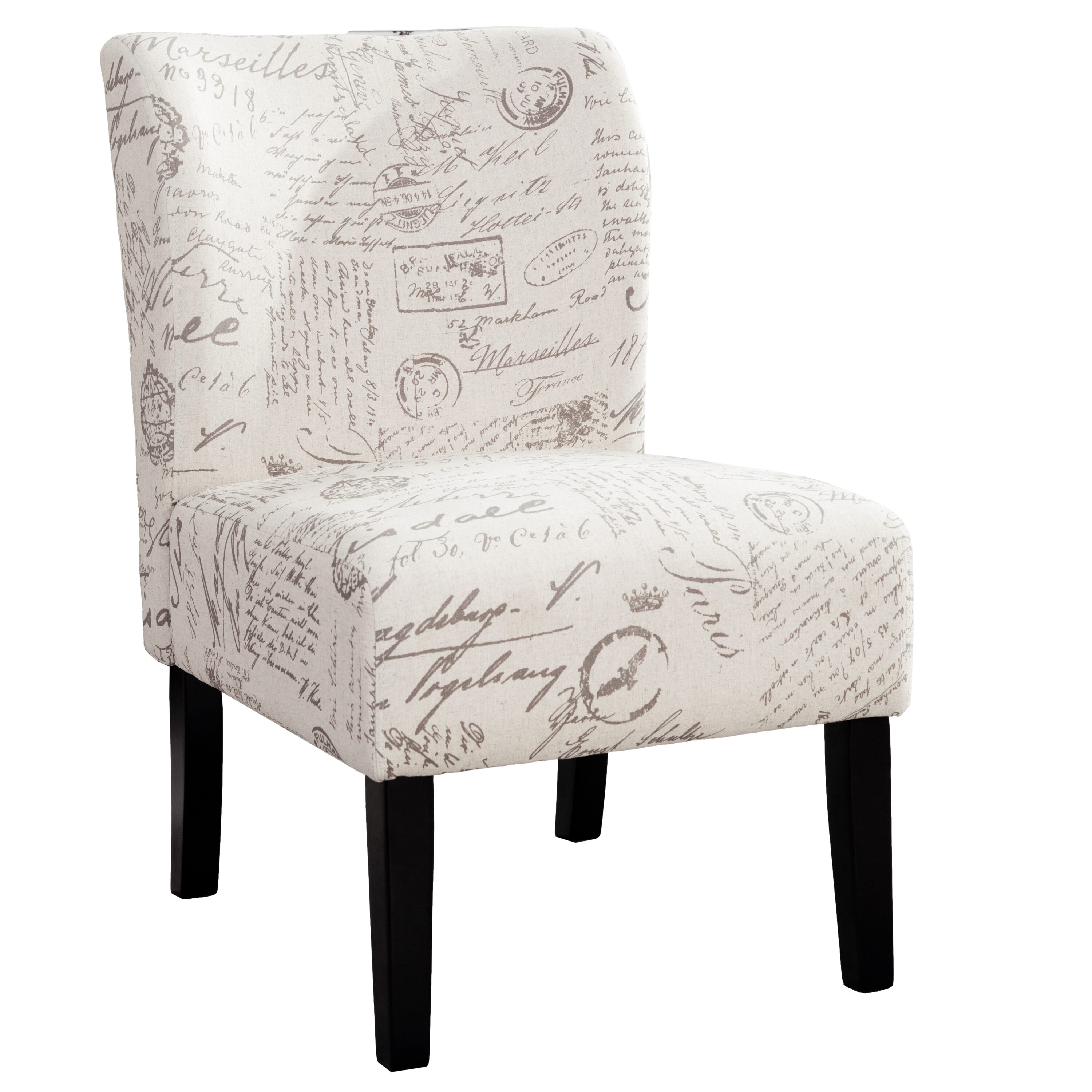 Roundhill Furniture AC113 Capa Modern Beige Woven Accent Chair