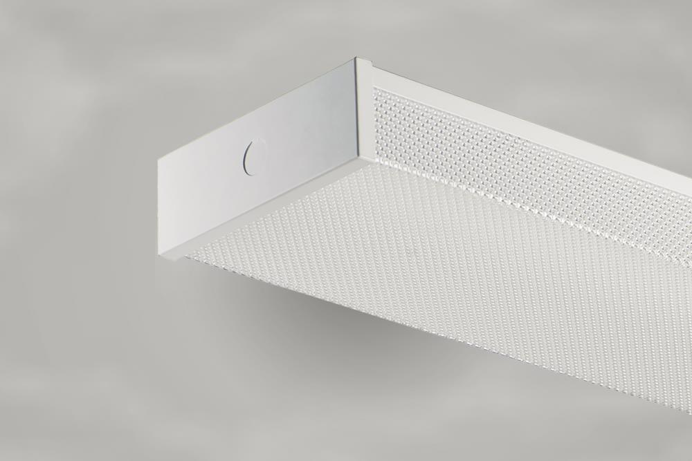Sleek Energy Star LED Ceiling Wrap Flush Mount in White, 48"L