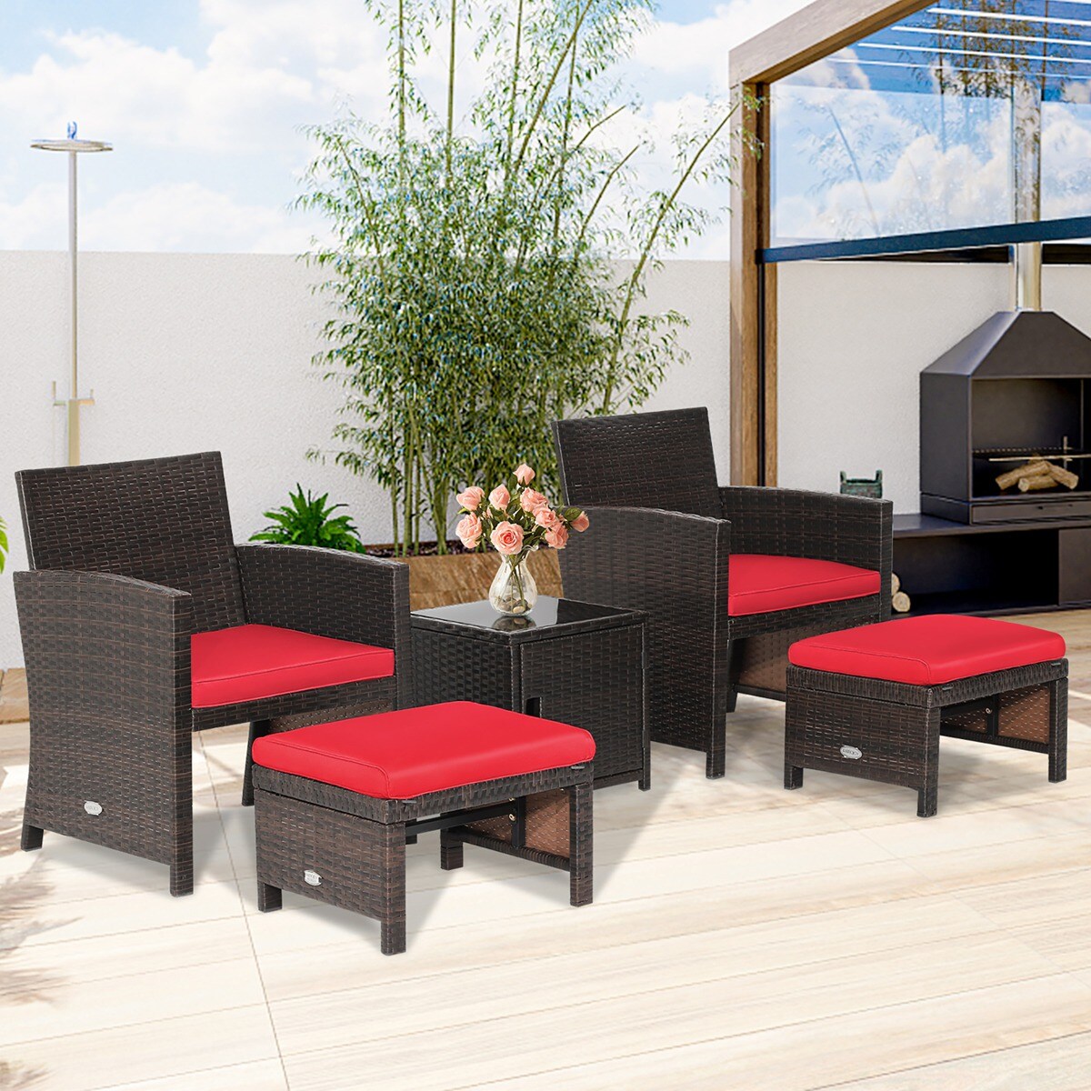 Costway HW69444RE+HW67814RE Patio-Chairs - View #2